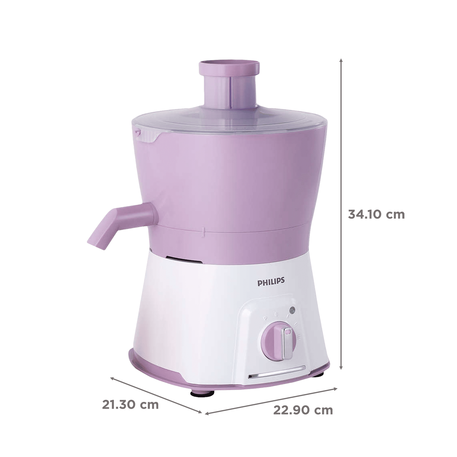 Philips Viva Collection 600 Watt 3 Jars Juicer Mixer Grinder (20000 RPM, Overload Protection, White & Lilac)_3