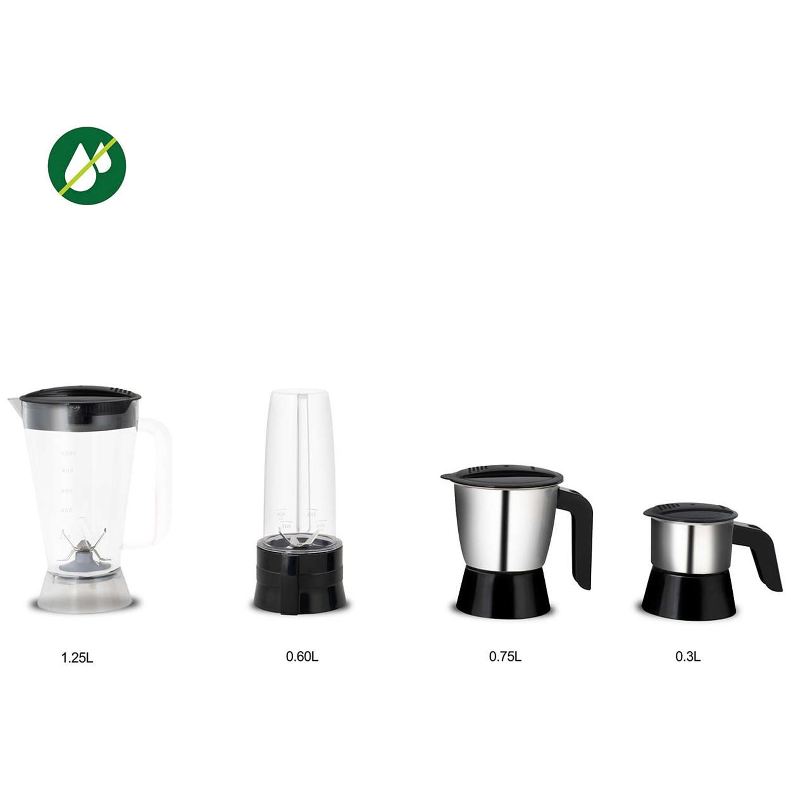 PHILIPS Viva Collection 600 Watt 4 Jars Juicer Mixer Grinder (20000 RPM, Overload Protection, Carbon Black & Cashmere Grey)_14