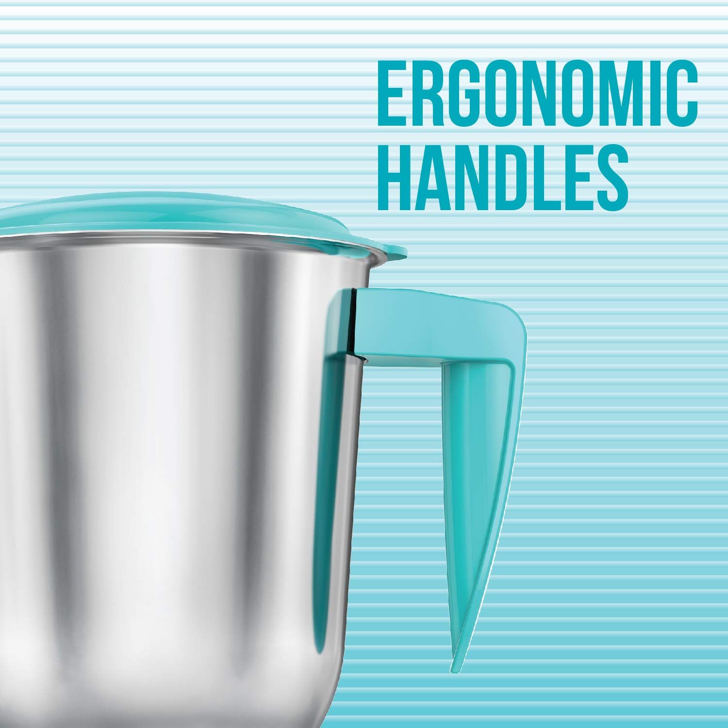 HAVELLS Aspro 500 Watt 3 Jars Mixer Grinder (21000 RPM, Motor Cooling Technology, White/Light Blue)_14