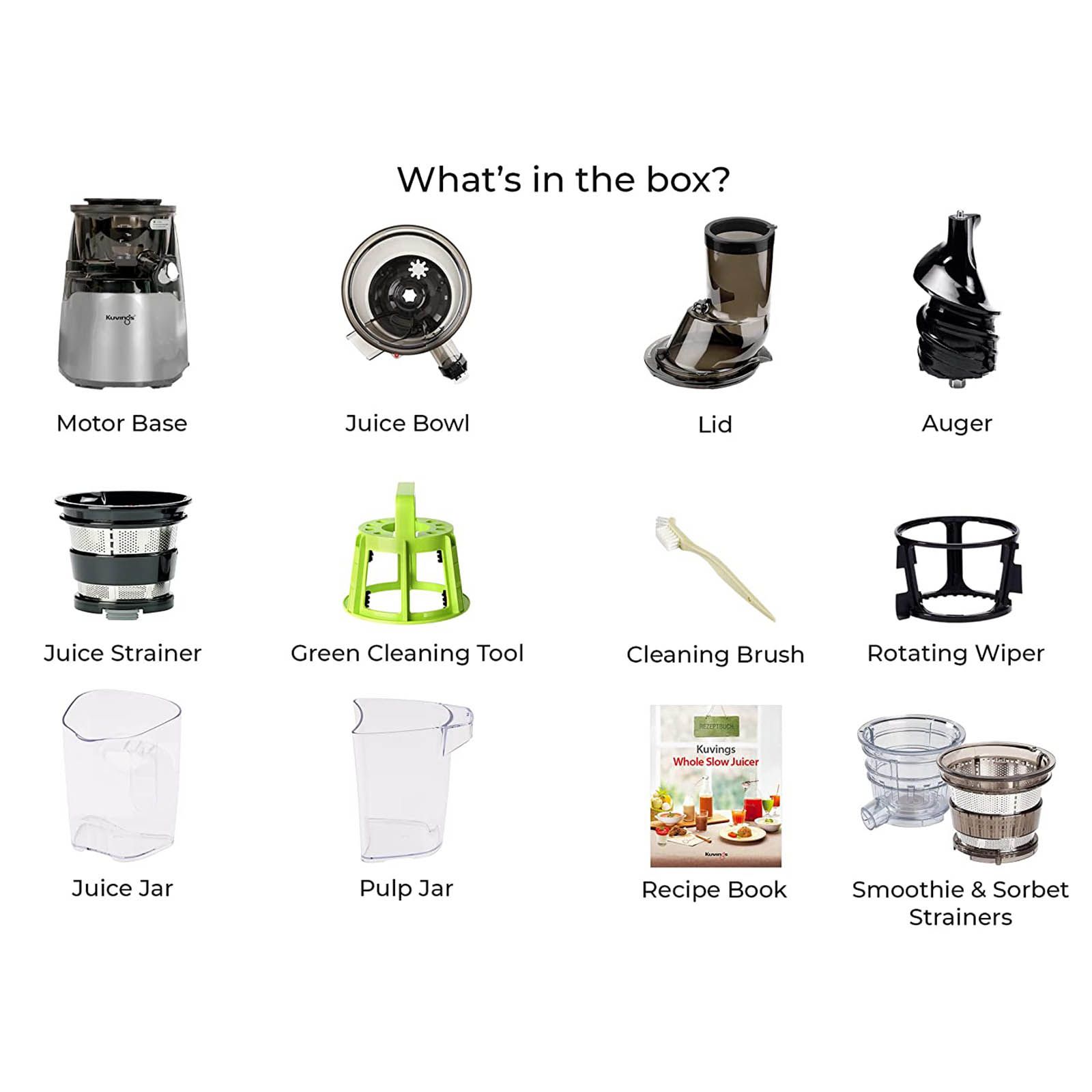 Kuvings EVO700 240 Watt Cold Press Slow Juicer (50 RPM, 3-in-1 Multi Function, Metallic Silver)_10