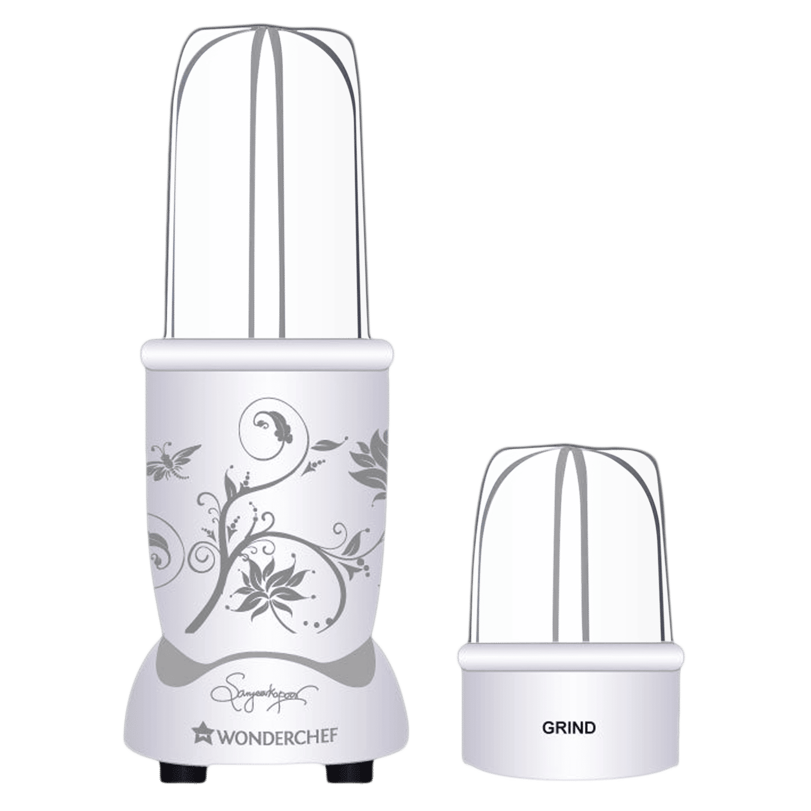 WONDERCHEF Nutri-Blend 400 Watt 2 Jars Mixer Grinder Blender (22000 RPM, All-In-One System, White) WONDERCHEF Nutri-Blend 400 Watt 2 Jars Mixer Grinder Blender (22000 RPM, All-In-One System, White)_1
