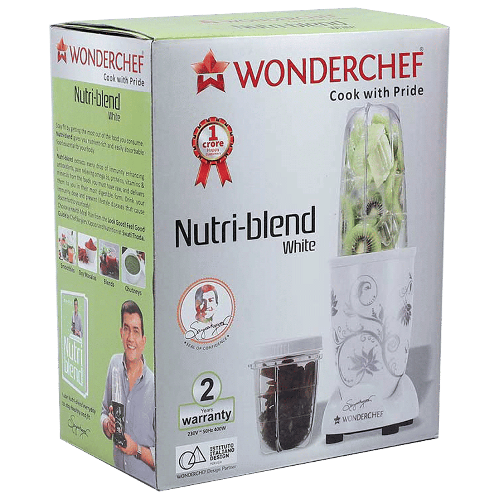WONDERCHEF Nutri-Blend 400 Watt 2 Jars Mixer Grinder Blender (22000 RPM, All-In-One System, White) WONDERCHEF Nutri-Blend 400 Watt 2 Jars Mixer Grinder Blender (22000 RPM, All-In-One System, White)_9