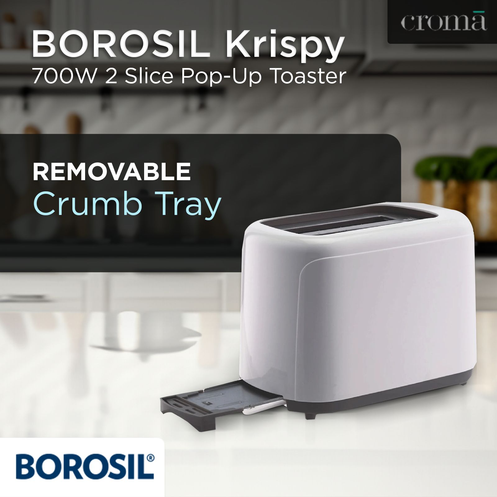 BOROSIL Krispy 700W 2 Slice Pop-Up Toaster with Temperature Control (White)_13