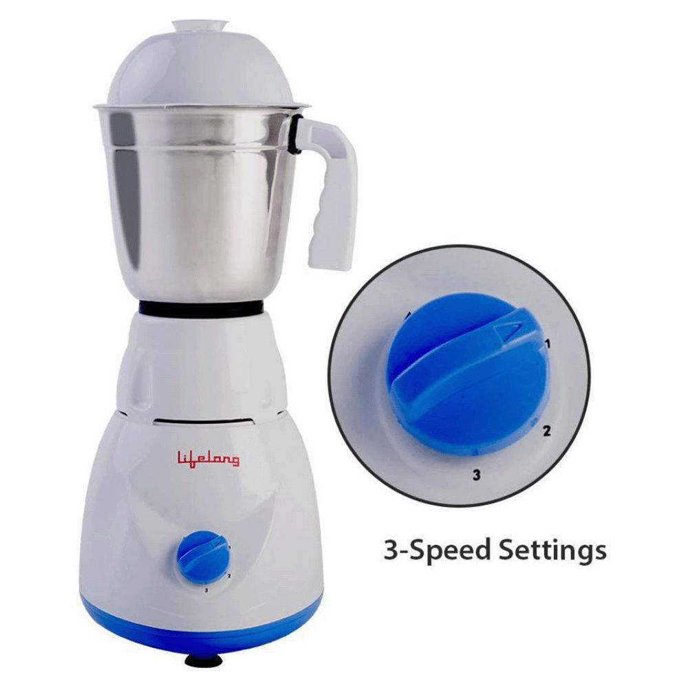 Lifelong Maxo 500 Watt 3 Jars Mixer Grinder (18000 RPM, Overload Protection, Blue) Lifelong Maxo 500 Watt 3 Jars Mixer Grinder (18000 RPM, Overload Protection, Blue)_12