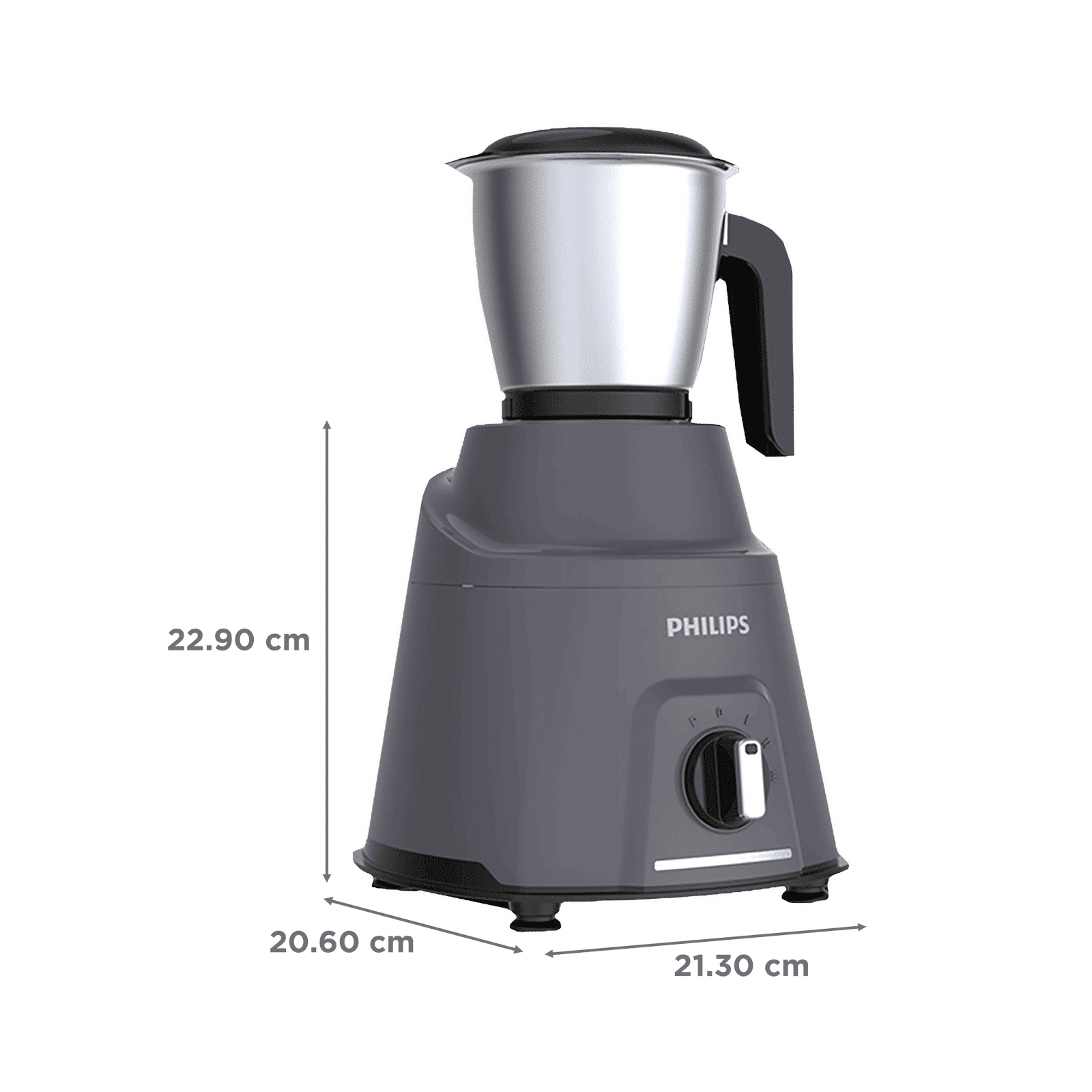 PHILIPS Viva Collection 750 Watt 3 Jars Mixer Grinder (19000 RPM, Overload Protection, Cashmere Grey & Bold Black)_3