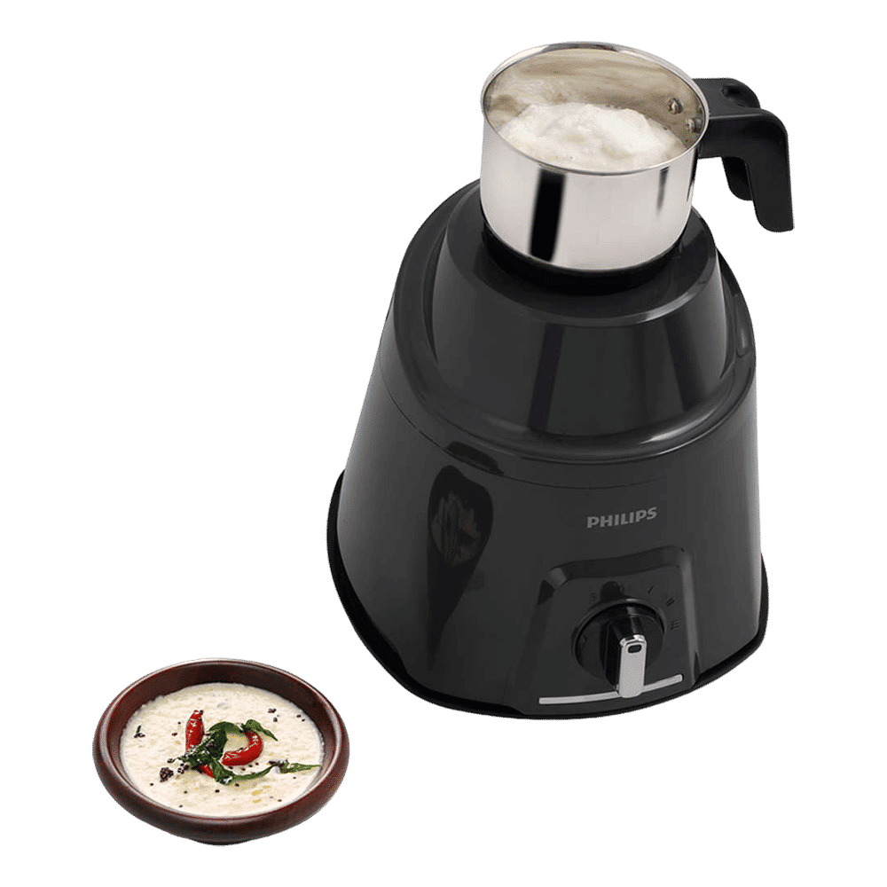 PHILIPS Viva Collection 750 Watt 3 Jars Mixer Grinder (19000 RPM, Overload Protection, Cashmere Grey & Bold Black)_5