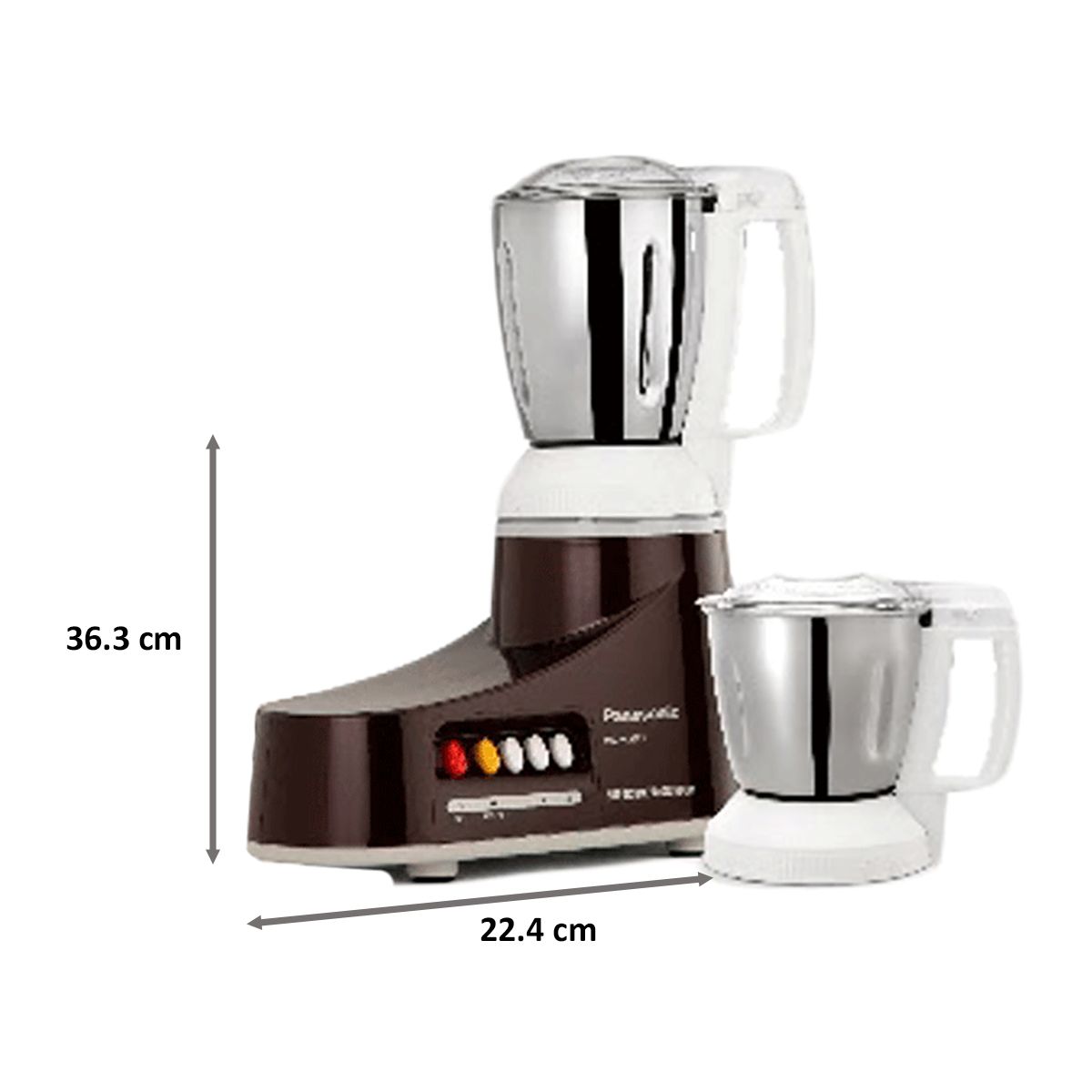 Panasonic MX-AC360 550 Watt 3 Jars Mixer Grinder (Double Locking Safety System, Cherry)_2