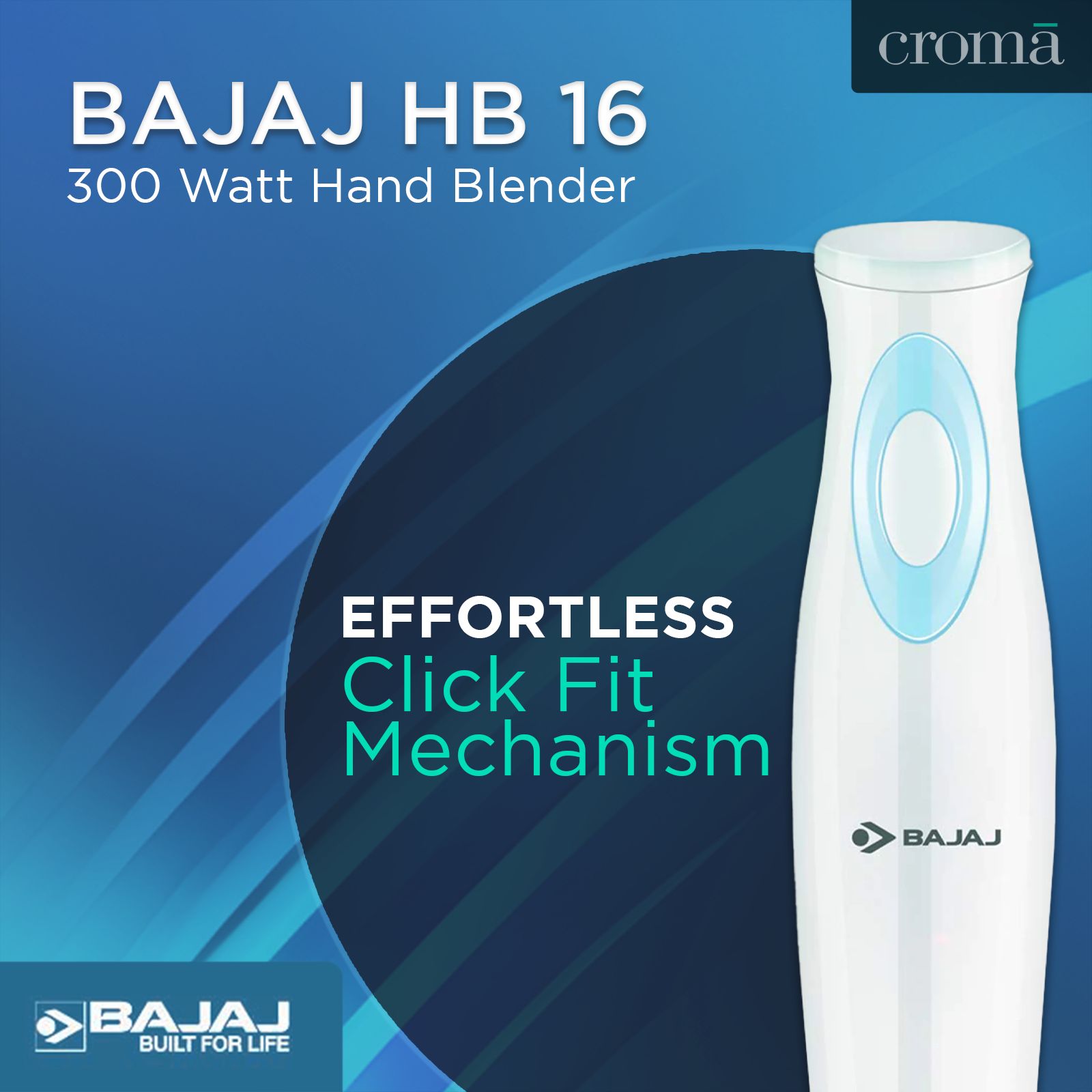 BAJAJ HB 16 300 Watt Hand Blender (Silent DC Motor, White)_7