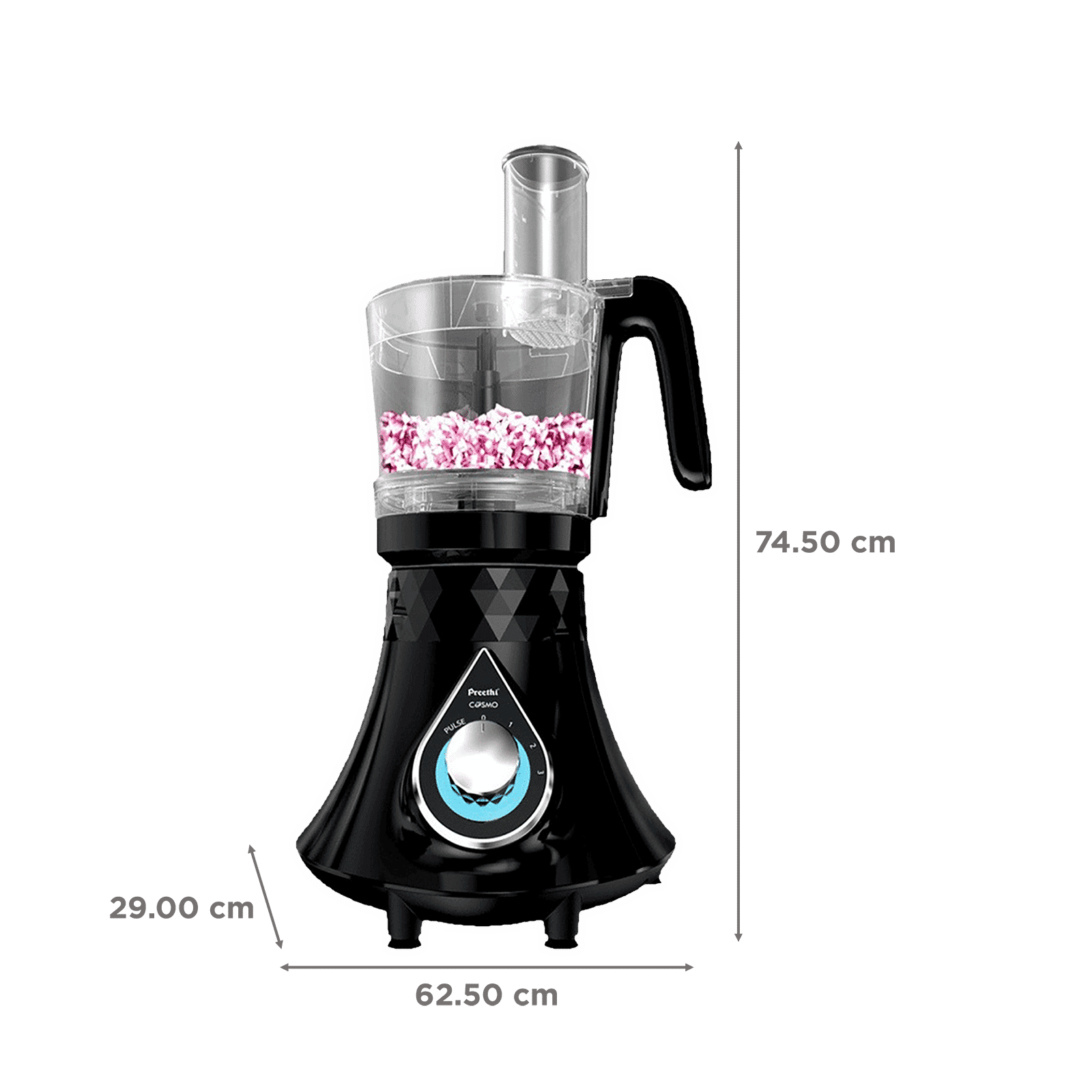 Preethi Zodiac Cosmo 750 Watt 5 Jars Juicer Mixer Grinder (18000 RPM, 3D Cooling System, Black) Preethi Zodiac Cosmo 750 Watt 5 Jars Juicer Mixer Grinder (18000 RPM, 3D Cooling System, Black)_3