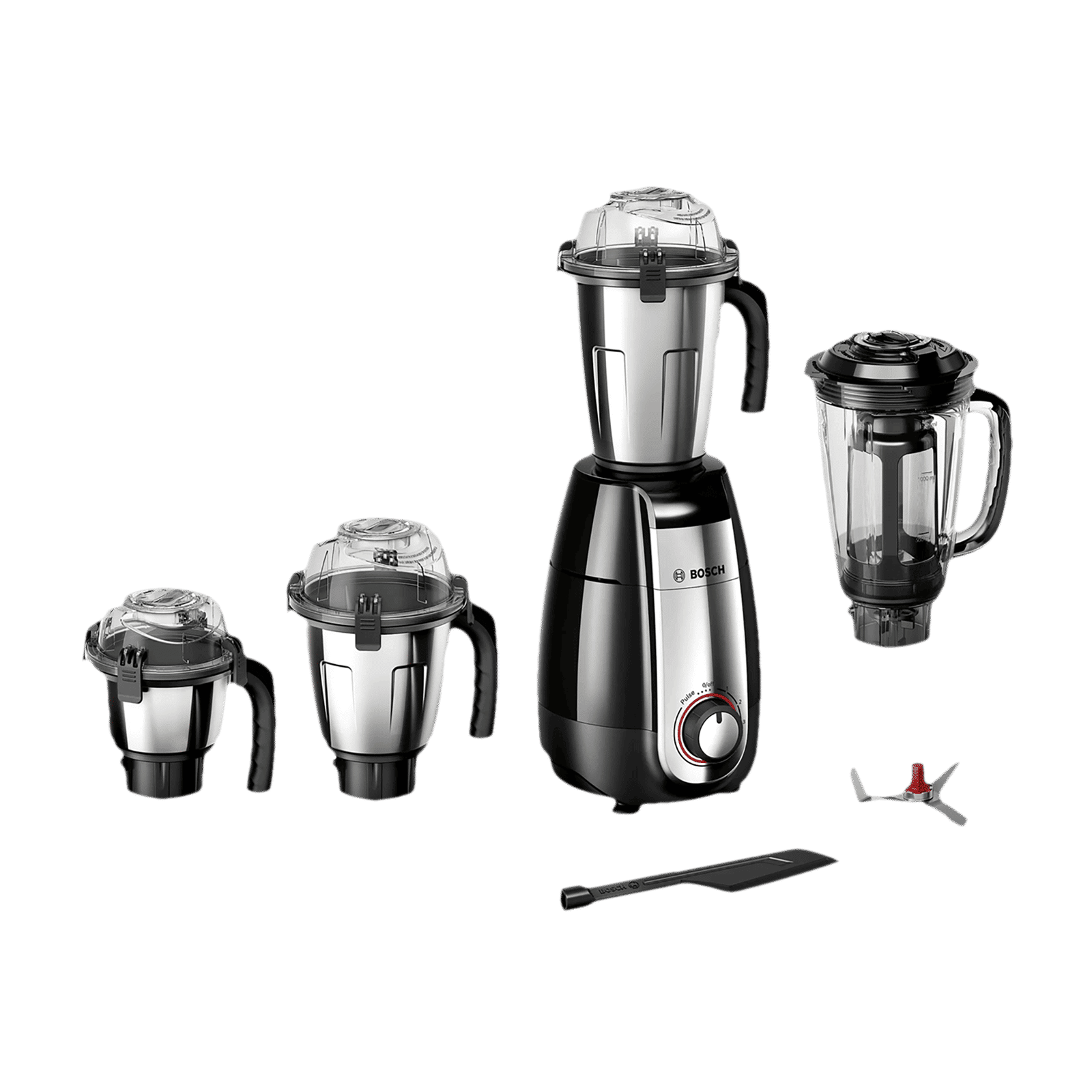 BOSCH TrueMixx Pro 1000 Watt 4 Jars Mixer Grinder (24000 RPM, Stone Pounding Technology, Black)_1