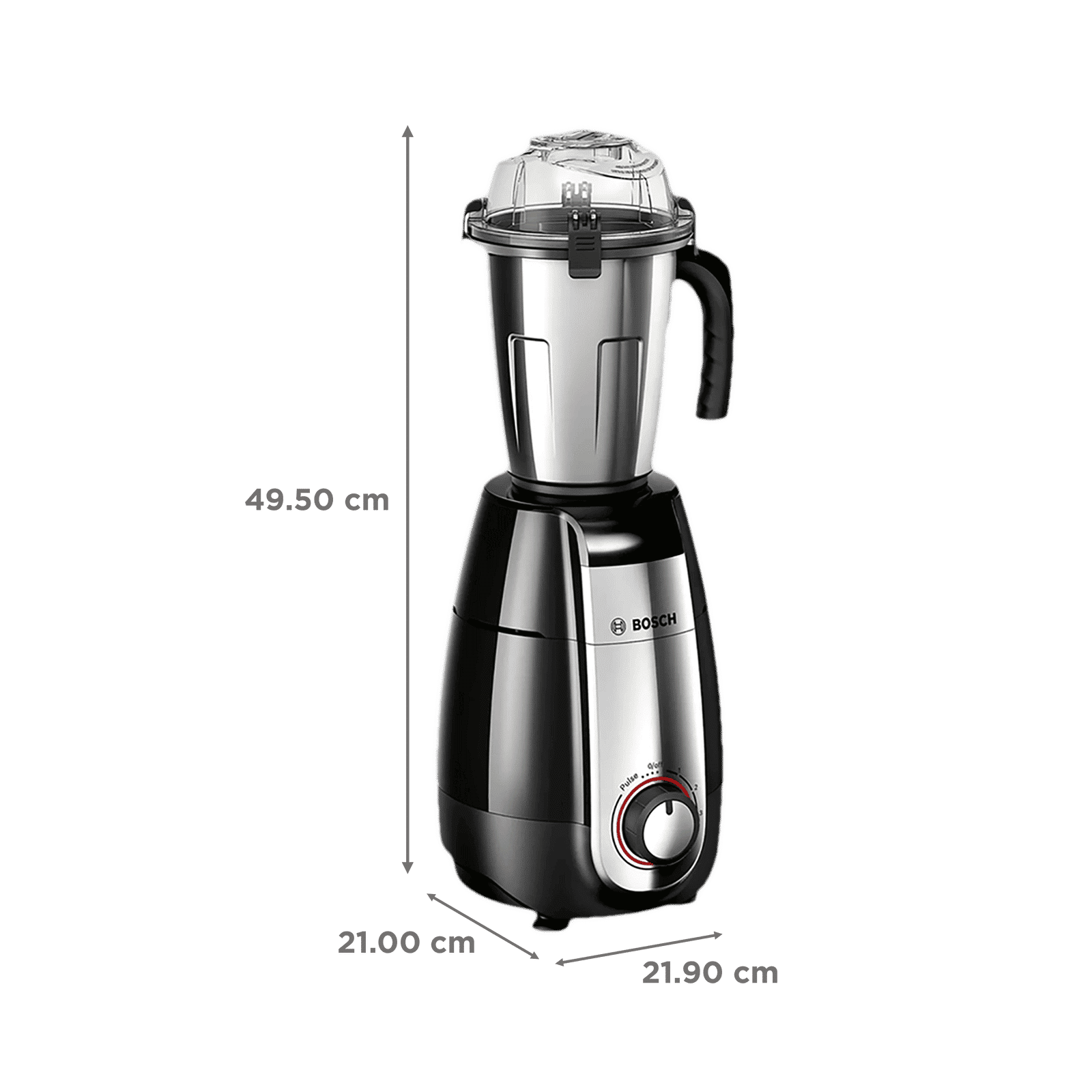 BOSCH TrueMixx Pro 1000 Watt 4 Jars Mixer Grinder (24000 RPM, Stone Pounding Technology, Black)_3