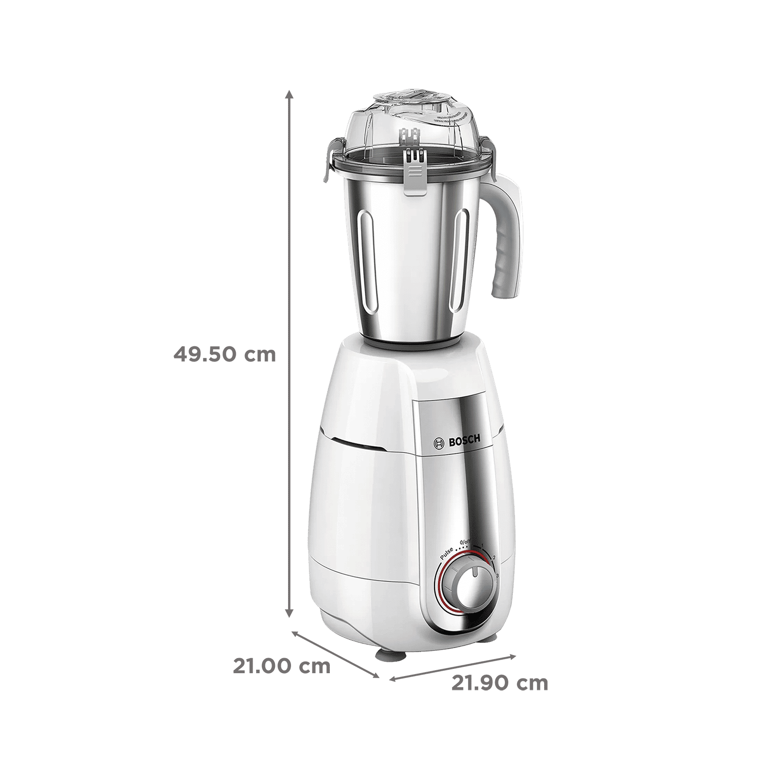 BOSCH TrueMixx Pro 1000 Watt 3 Jars Mixer Grinder (22000 RPM, Stone Pounding Technology, White)_3