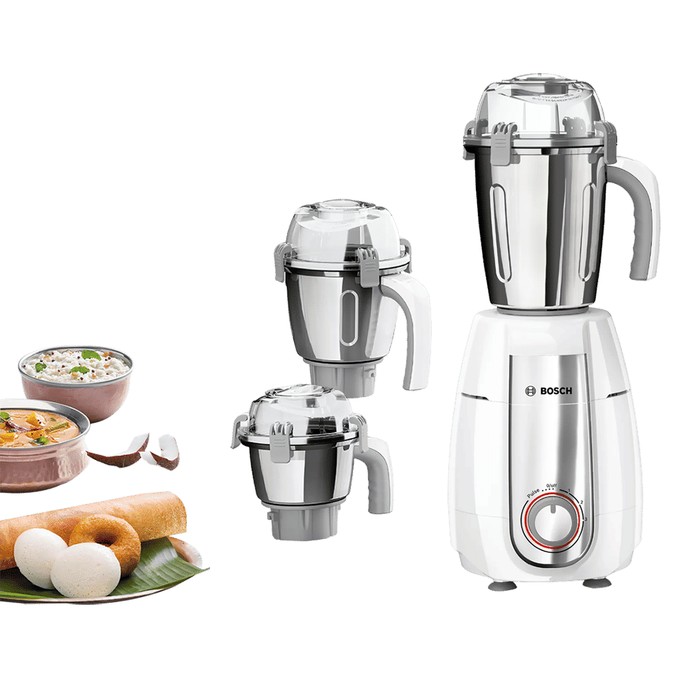 BOSCH TrueMixx Pro 1000 Watt 3 Jars Mixer Grinder (22000 RPM, Stone Pounding Technology, White)_6