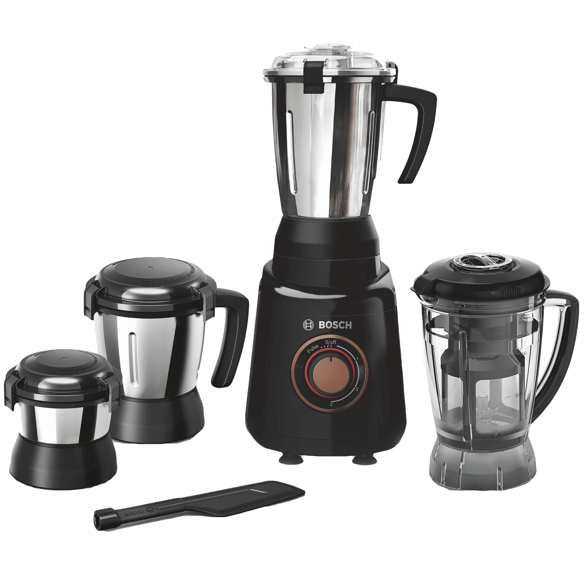 BOSCH TrueMixx 750 Watt 4 Jars Mixer Grinder (22000 RPM, HiFlux Motor, Black)_1