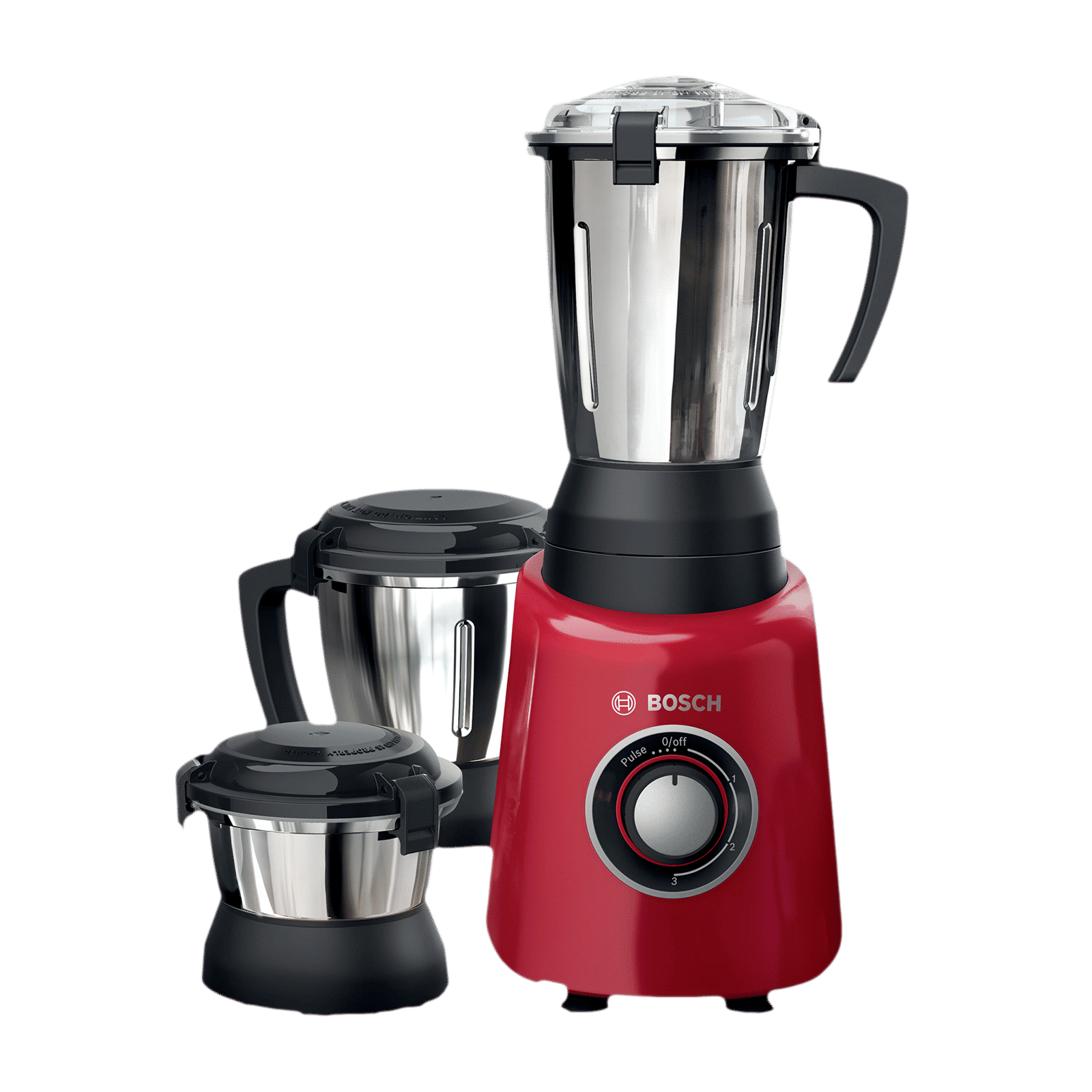 BOSCH TrueMixx Radiance 600 Watt 3 Jars Mixer Grinder (22000 RPM, Stone Pounding Technology, Red)_1