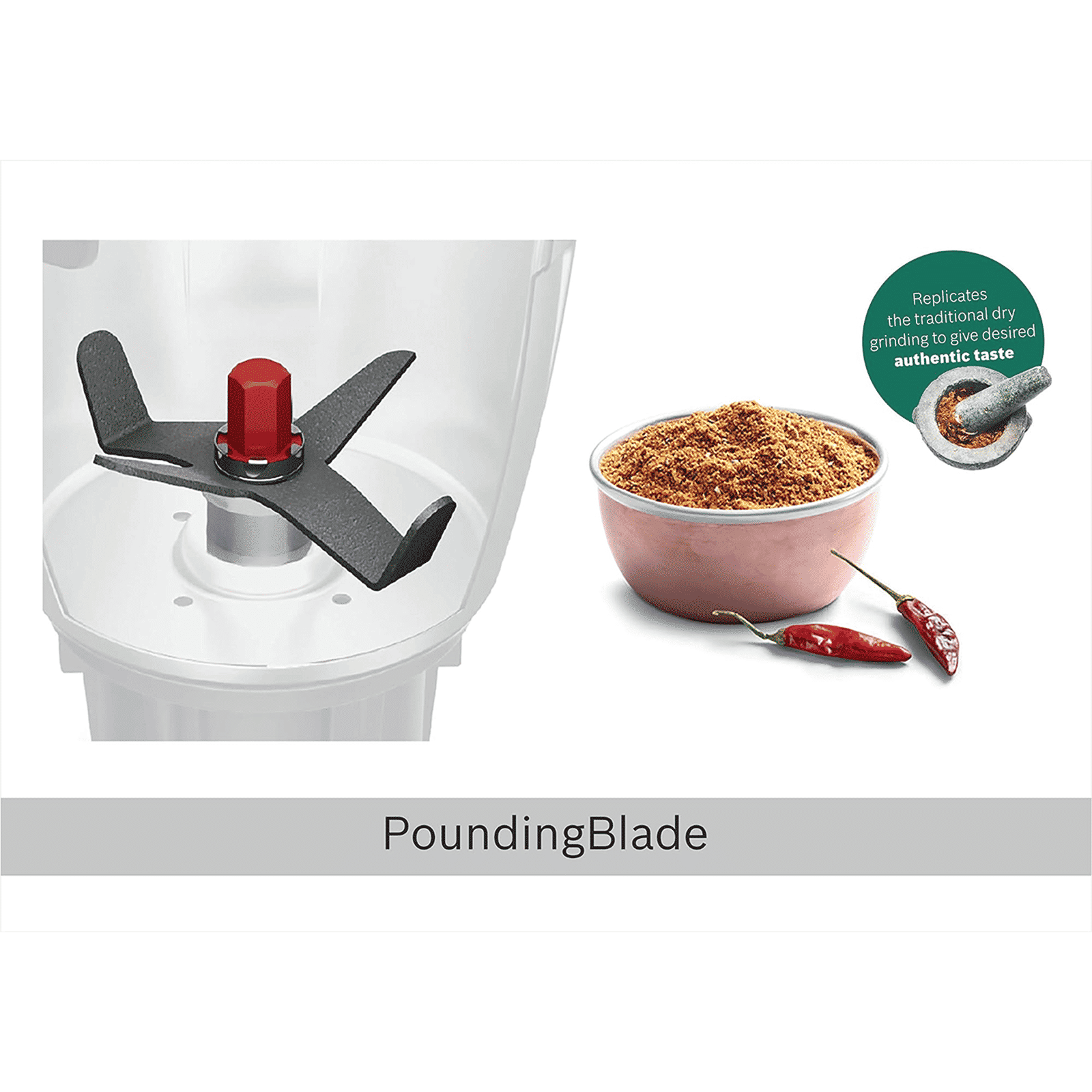 BOSCH TrueMixx Radiance 600 Watt 3 Jars Mixer Grinder (22000 RPM, Stone Pounding Technology, Red)_14