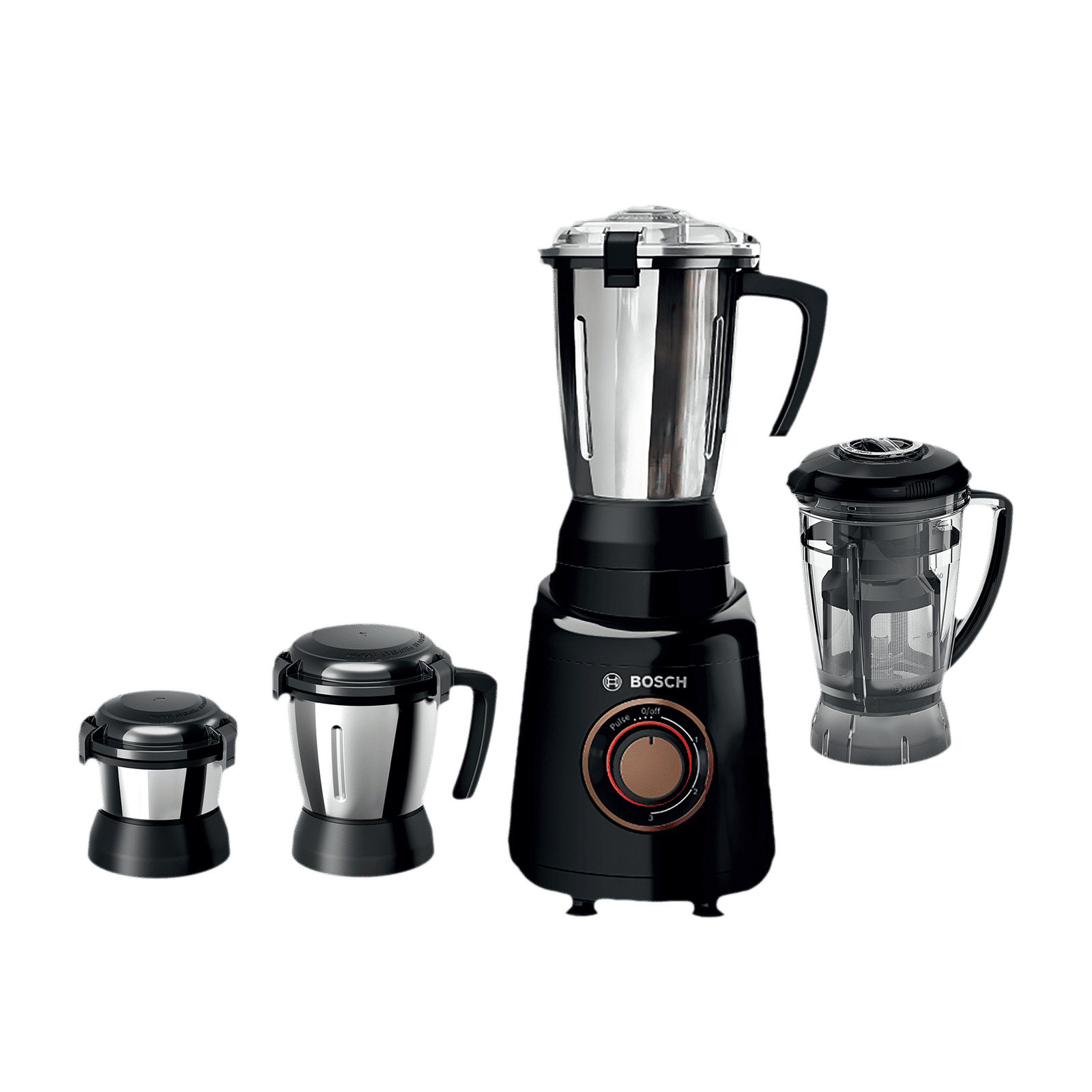 BOSCH TrueMixx Radiance 600 Watt 4 Jars Mixer Grinder (22000 RPM, HiFlux Motor, Black) BOSCH TrueMixx Radiance 600 Watt 4 Jars Mixer Grinder (22000 RPM, HiFlux Motor, Black)_1