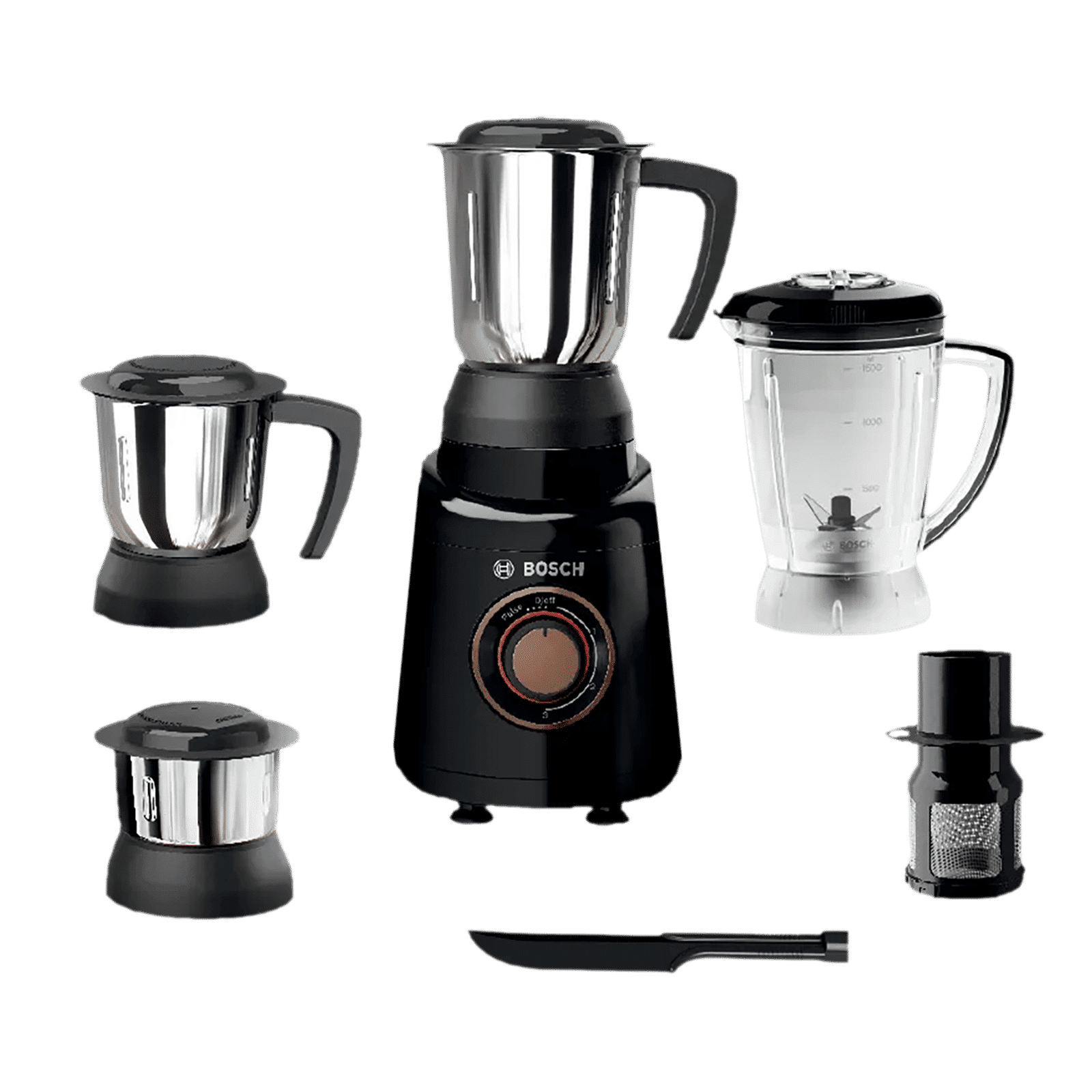 BOSCH TrueMixx Radiance 600 Watt 4 Jars Mixer Grinder (22000 RPM, HiFlux Motor, Black) BOSCH TrueMixx Radiance 600 Watt 4 Jars Mixer Grinder (22000 RPM, HiFlux Motor, Black)_18