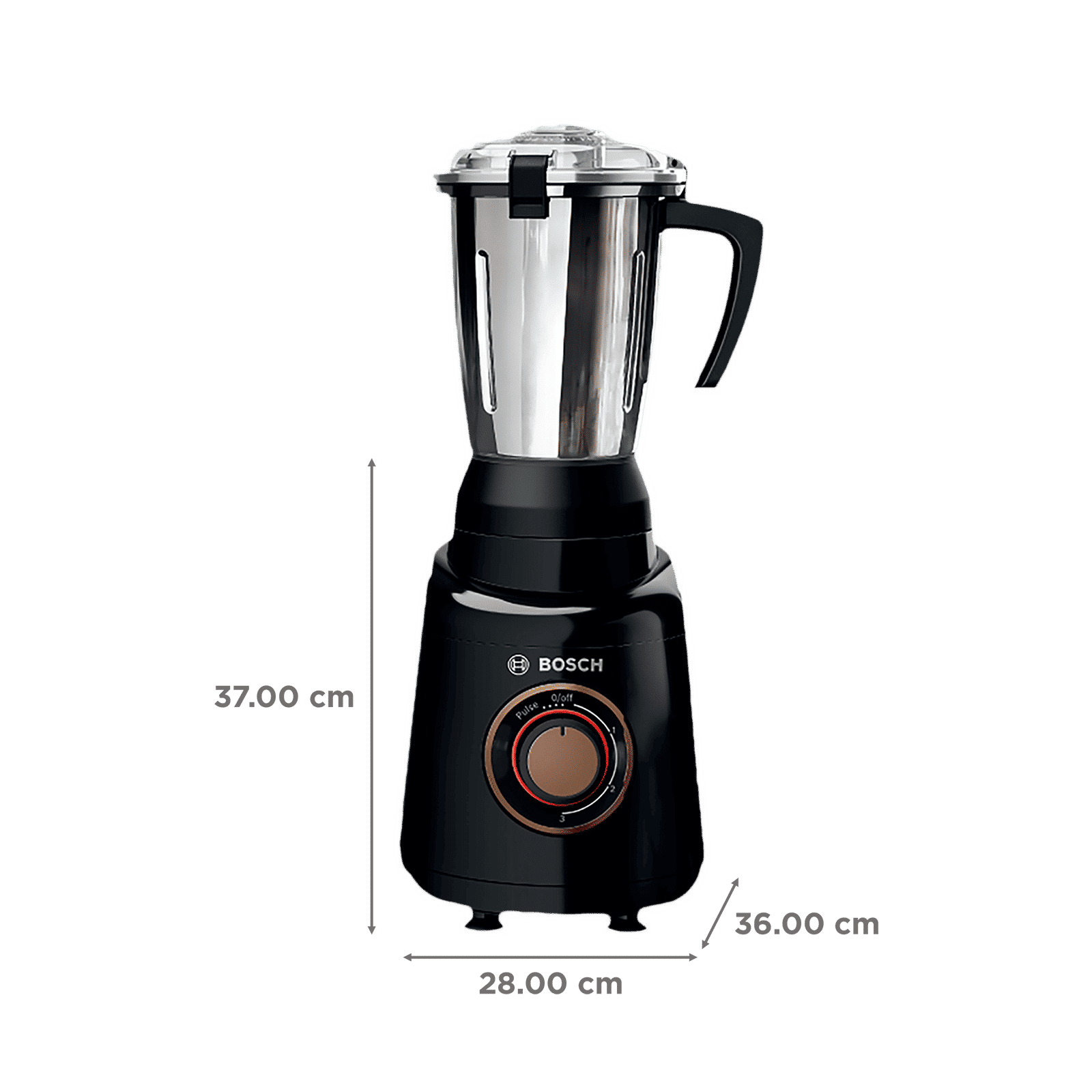 BOSCH TrueMixx Radiance 600 Watt 4 Jars Mixer Grinder (22000 RPM, HiFlux Motor, Black) BOSCH TrueMixx Radiance 600 Watt 4 Jars Mixer Grinder (22000 RPM, HiFlux Motor, Black)_3