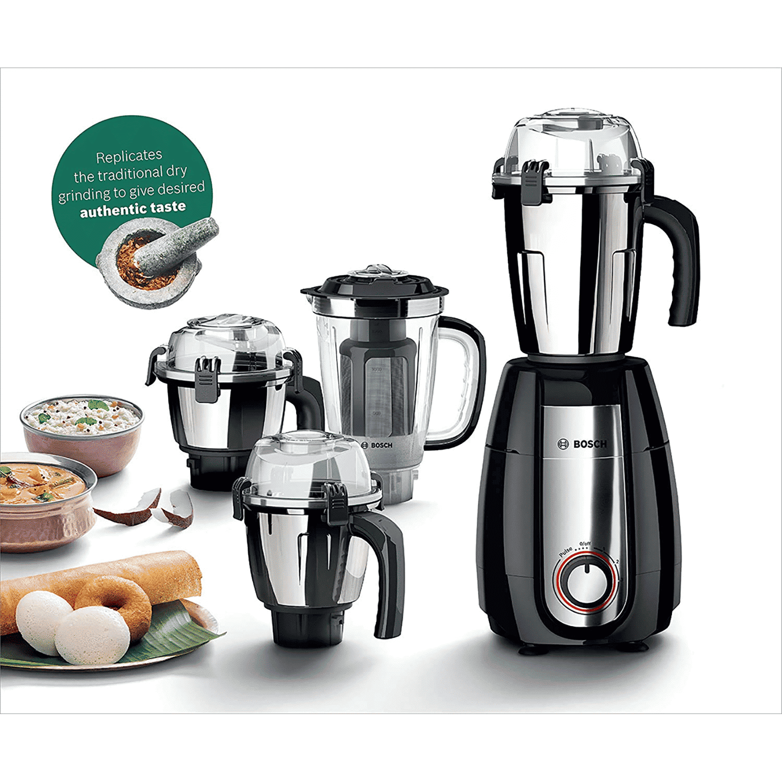 BOSCH TrueMixx Pro 750 Watt 4 Jars Mixer Grinder (22000 RPM, HiFlux Motor, Black)_21