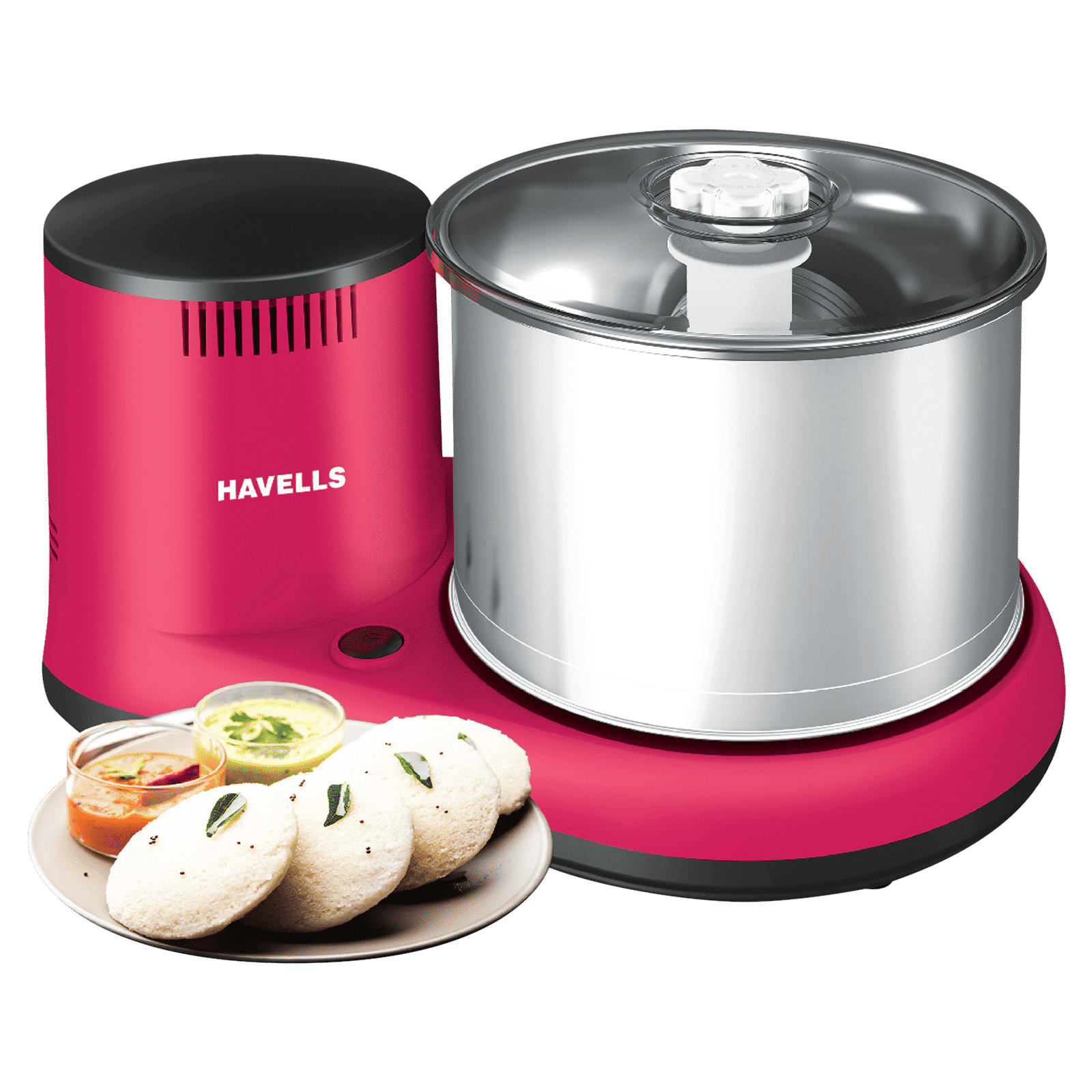 HAVELLS Alai 2 Litres 2 Stones Wet Grinder with Coconut Scrapper (Thermal Overload Protection, Pink)_1