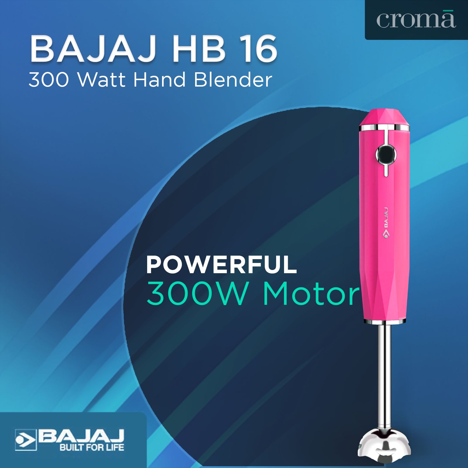 BAJAJ Juvel 300 Watt Hand Blender (Pentaflow Breaker System, Pink)_7