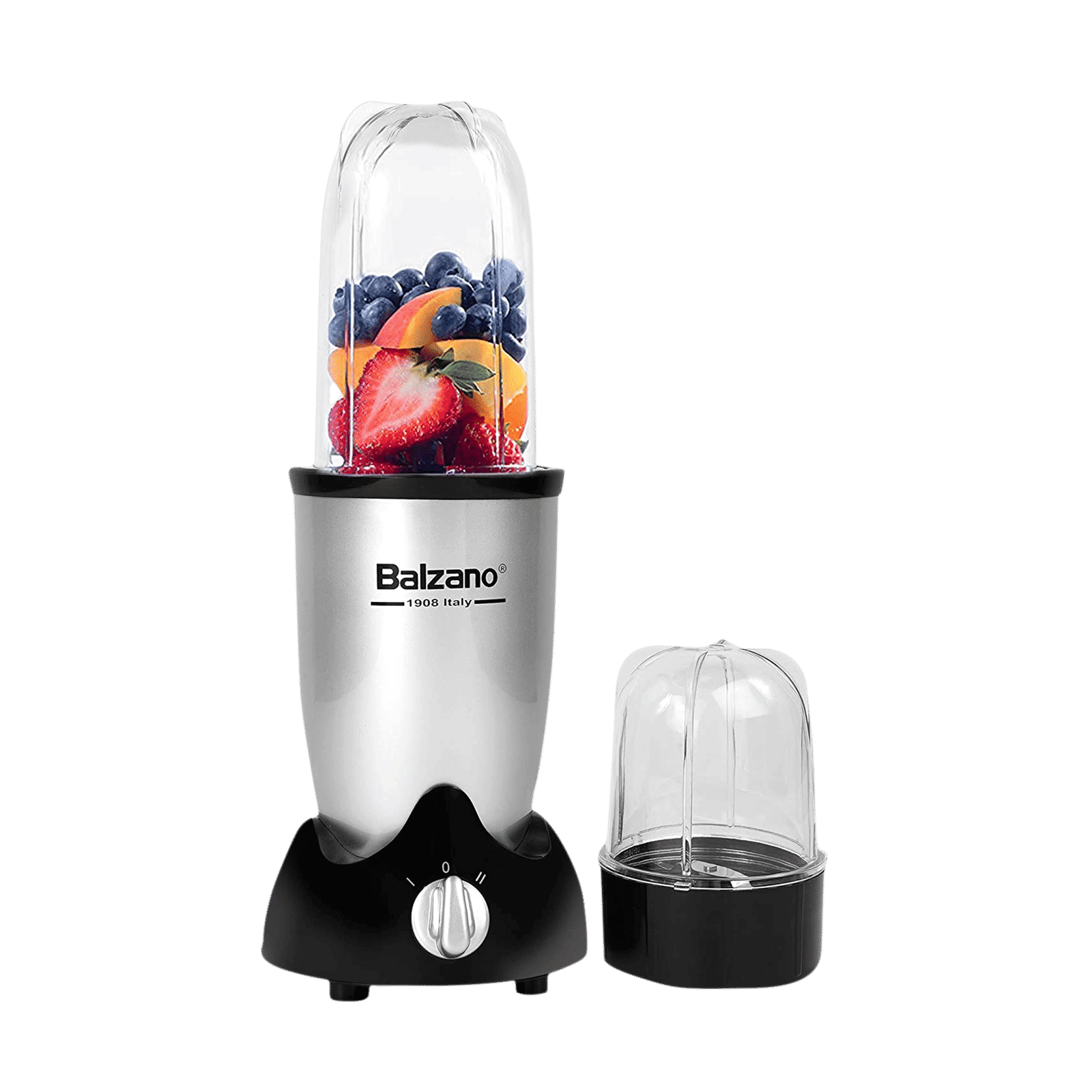 Balzano Nutri 500 Watt 2 Jars Blender (20000 RPM, Single Knob Operation, Silver) Balzano Nutri 500 Watt 2 Jars Blender (20000 RPM, Single Knob Operation, Silver)_1