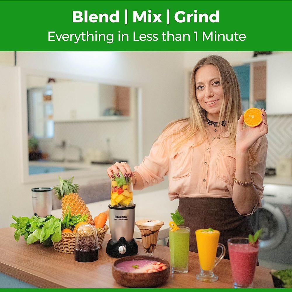 Balzano Nutri 500 Watt 2 Jars Blender (20000 RPM, Single Knob Operation, Silver) Balzano Nutri 500 Watt 2 Jars Blender (20000 RPM, Single Knob Operation, Silver)_7