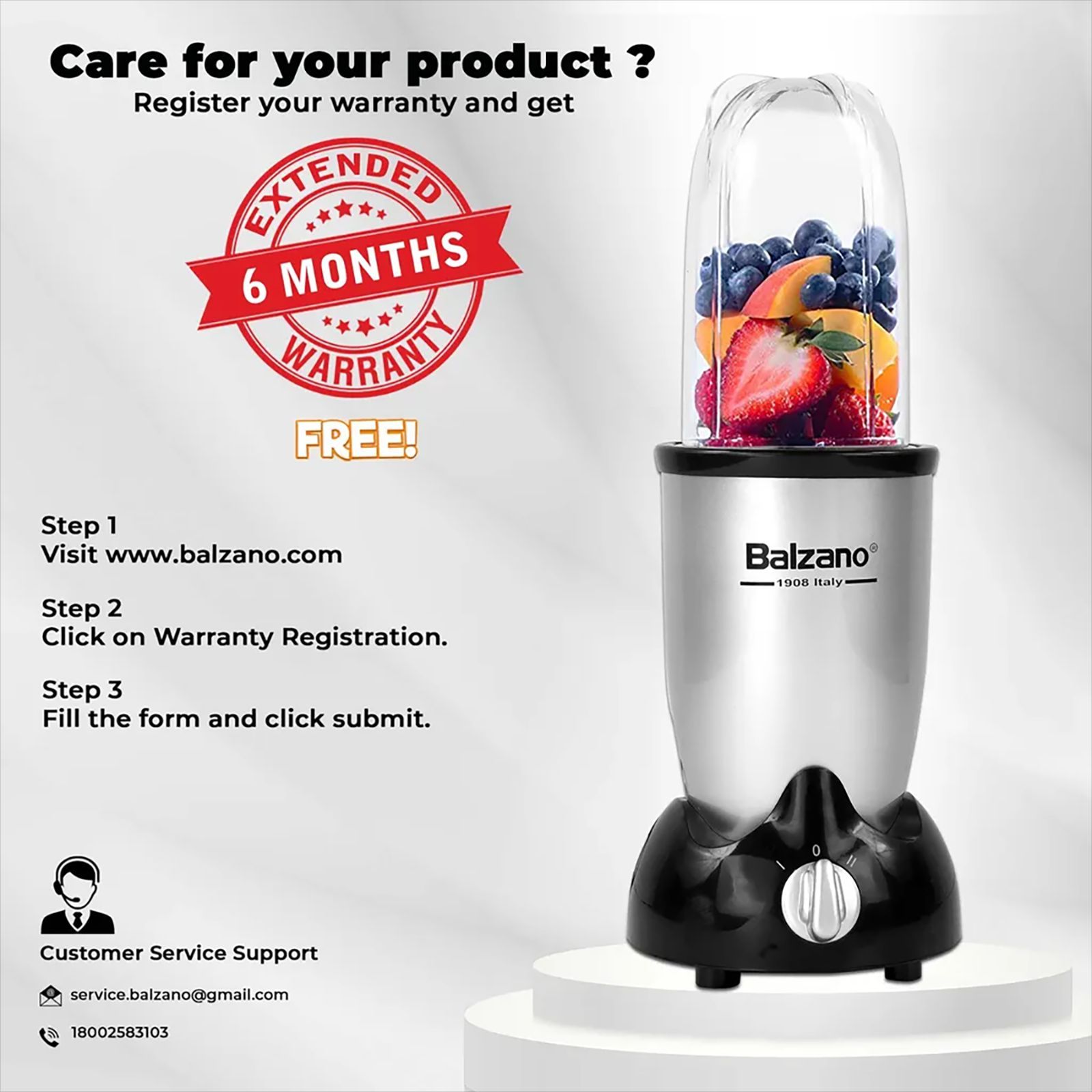 Balzano Nutri 500 Watt 2 Jars Blender (20000 RPM, Single Knob Operation, Silver) Balzano Nutri 500 Watt 2 Jars Blender (20000 RPM, Single Knob Operation, Silver)_10