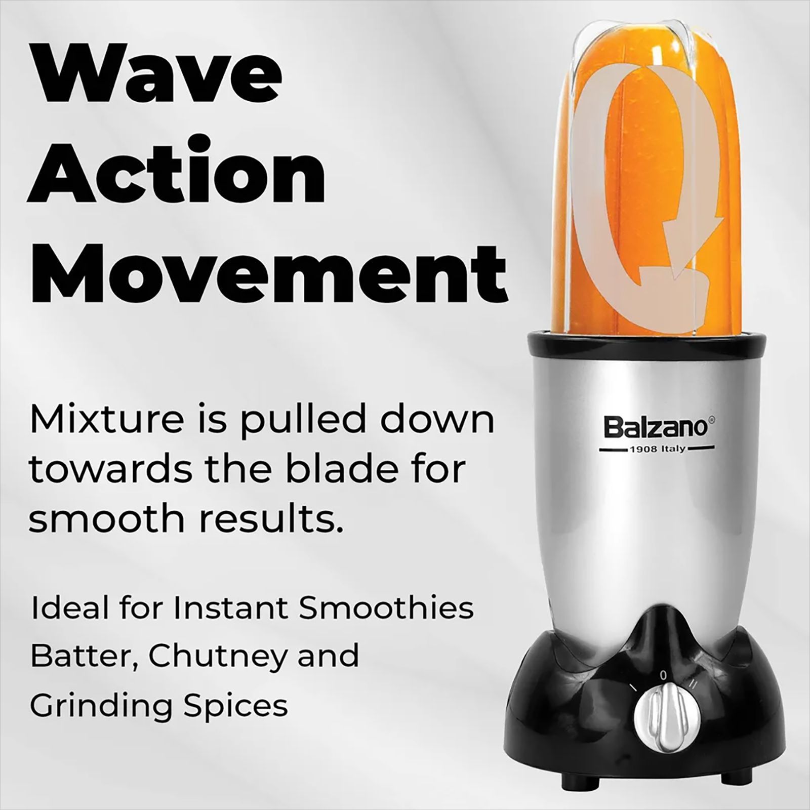 Balzano Nutri 500 Watt 2 Jars Blender (20000 RPM, Single Knob Operation, Silver) Balzano Nutri 500 Watt 2 Jars Blender (20000 RPM, Single Knob Operation, Silver)_17