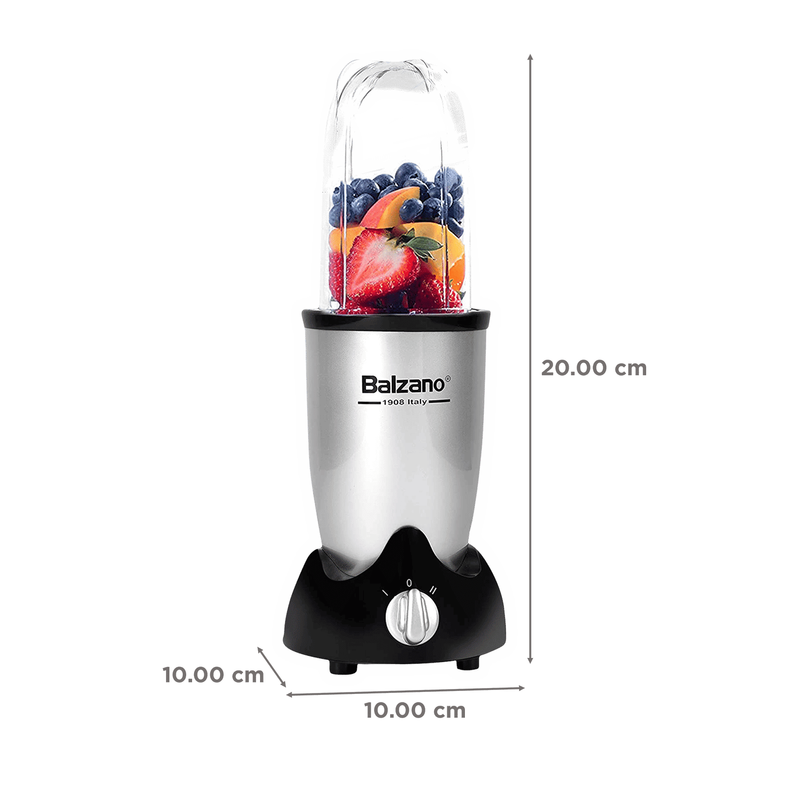Balzano Nutri 500 Watt 2 Jars Blender (20000 RPM, Single Knob Operation, Silver) Balzano Nutri 500 Watt 2 Jars Blender (20000 RPM, Single Knob Operation, Silver)_3