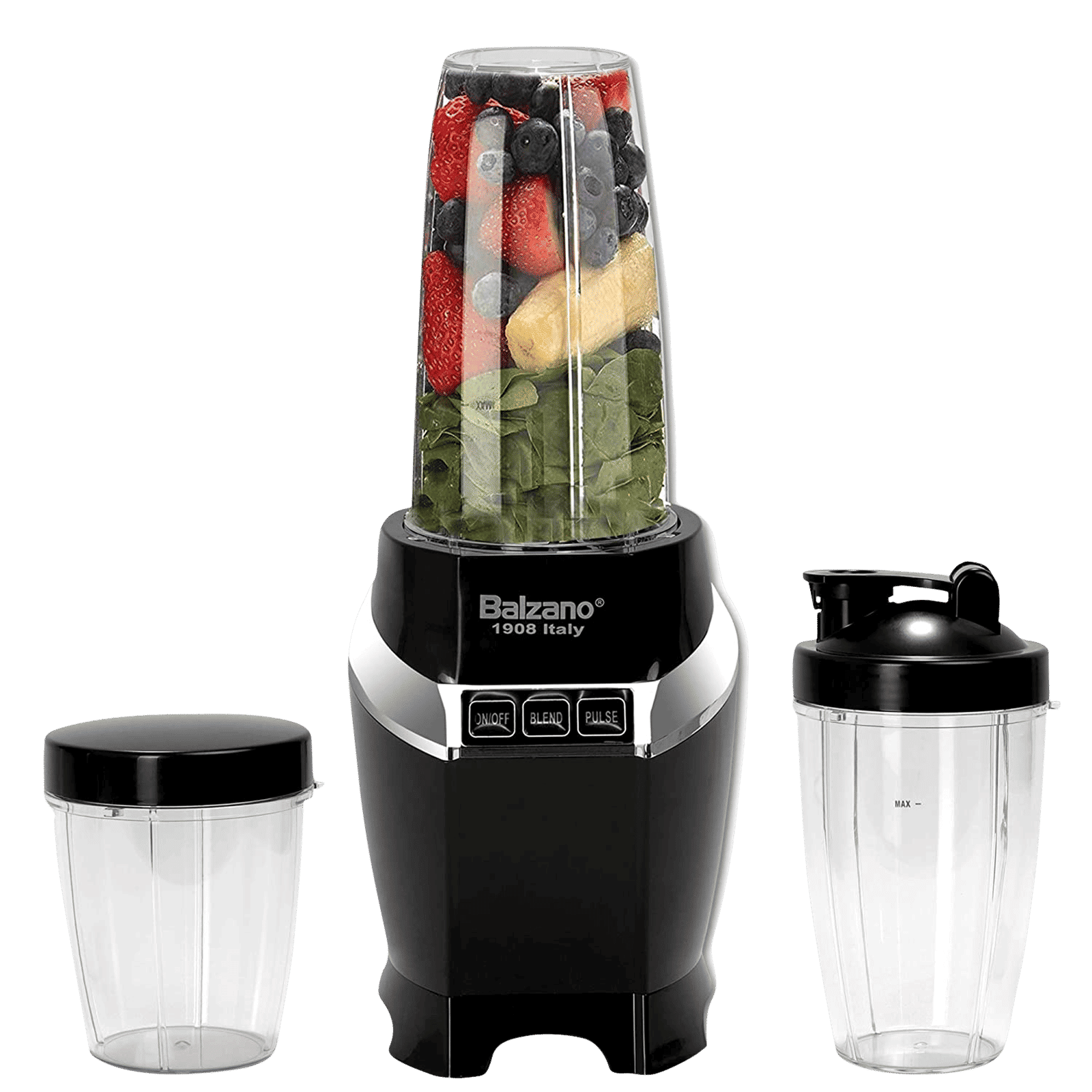 Balzano 1200 Watt 3 Jars Blender (28000 RPM, High Speed Operation, Black)_1
