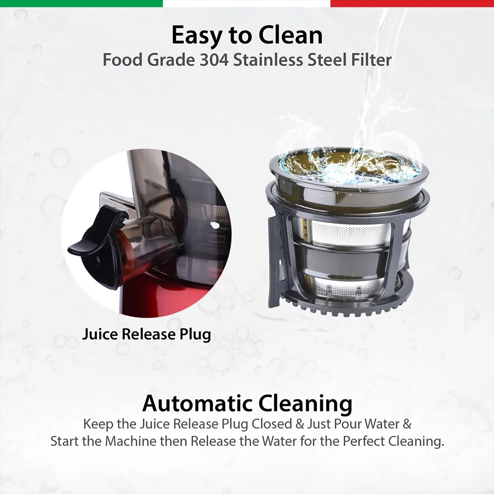 Balzano 180 Watt 1 Jar Cold Press Slow Juicer (55 RPM, Juicemax Technology, Red)_15