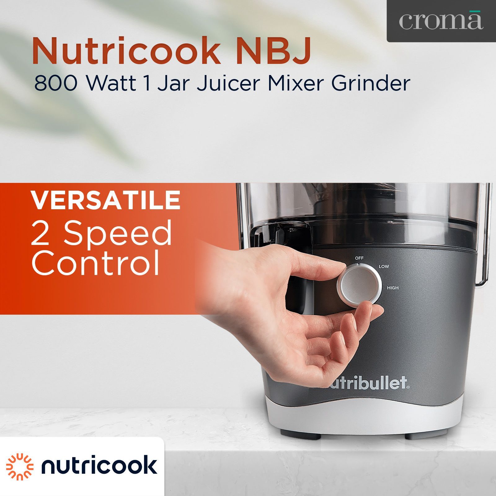 Nutricook NBJ-0801DG 800 Watt 1 Jar Juicer Mixer Grinder (Dishwasher Safe, Black)_18
