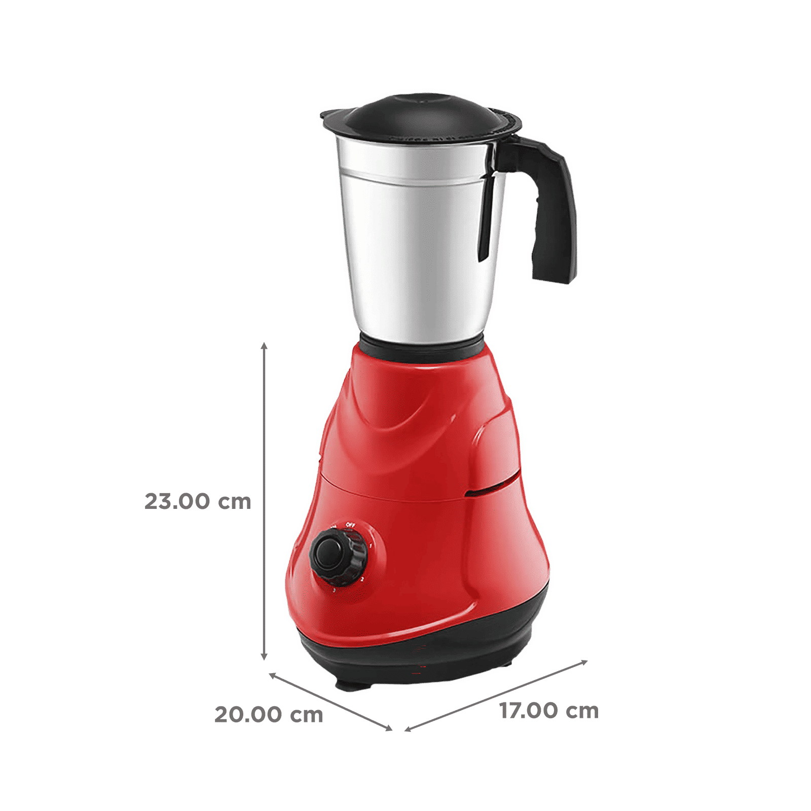 Kutchina MISI VICTOR 500 Watt 3 Jars Mixer Grinder (18000 RPM, Overload Protection, Red)_3