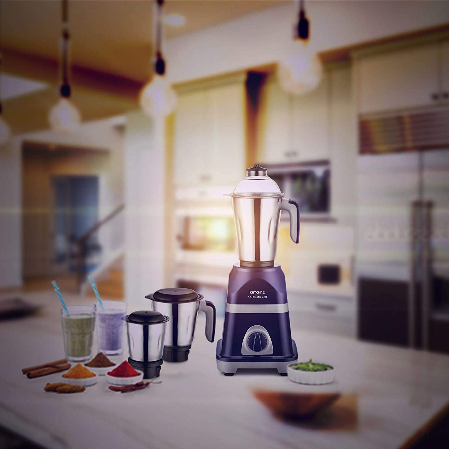 Kutchina MISI KARIZMA 750 Watt 3 Jars Mixer Grinder (18000 RPM, Anti Skid Feet, Blue)_14
