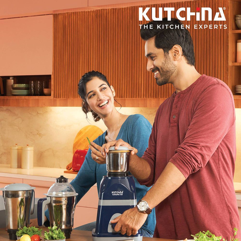 Kutchina MISI KARIZMA 750 Watt 3 Jars Mixer Grinder (18000 RPM, Anti Skid Feet, Blue)_18