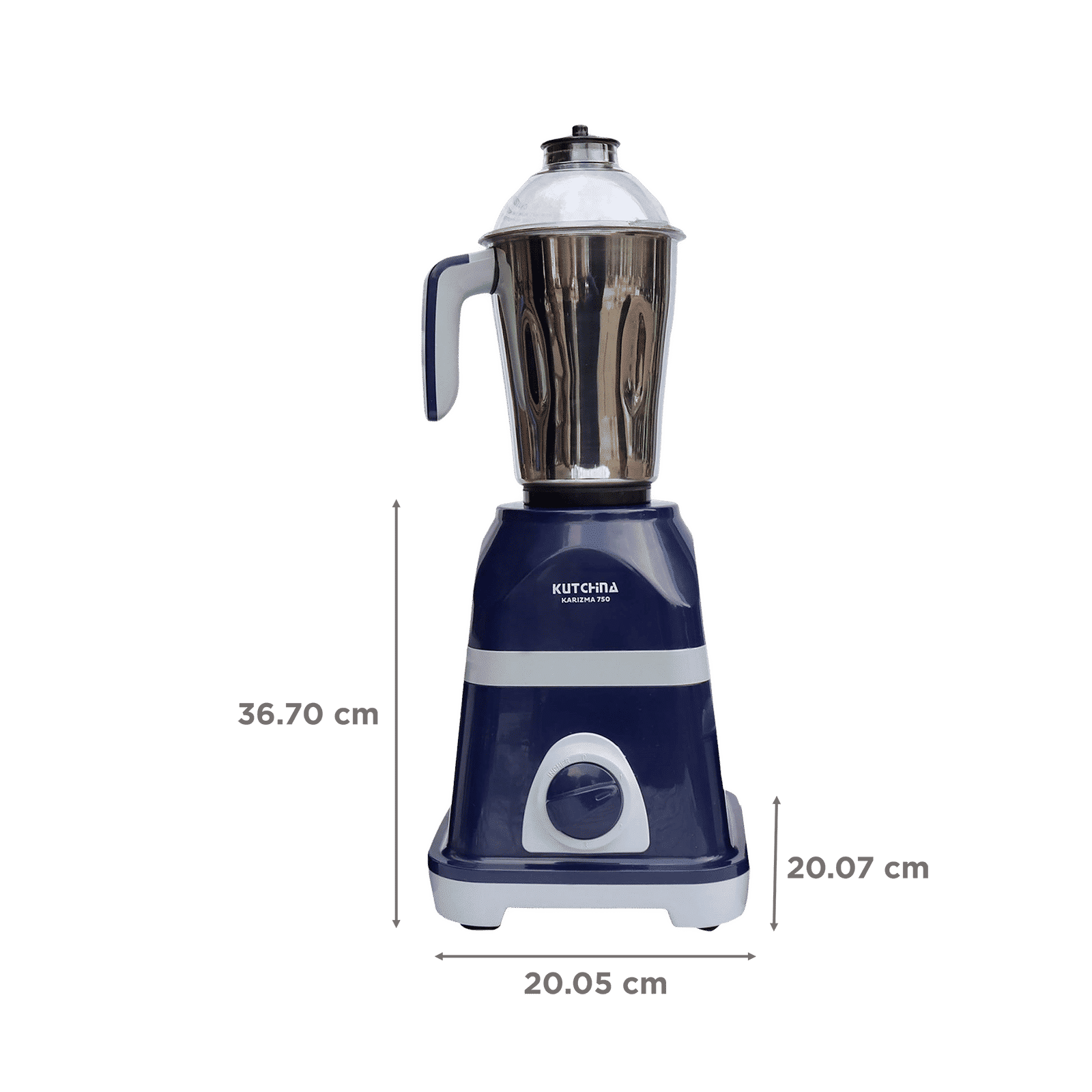 Kutchina MISI KARIZMA 750 Watt 3 Jars Mixer Grinder (18000 RPM, Anti Skid Feet, Blue)_3