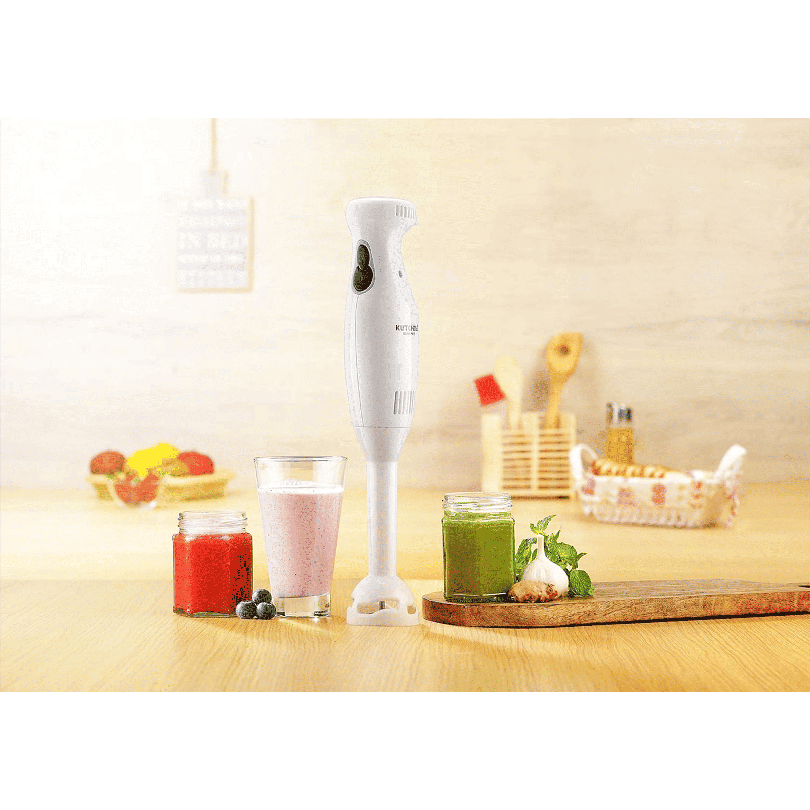 Kutchina Bliss Plus 300 Watt 2 Speed Hand Blender (Versatility & High Performance, White)_9