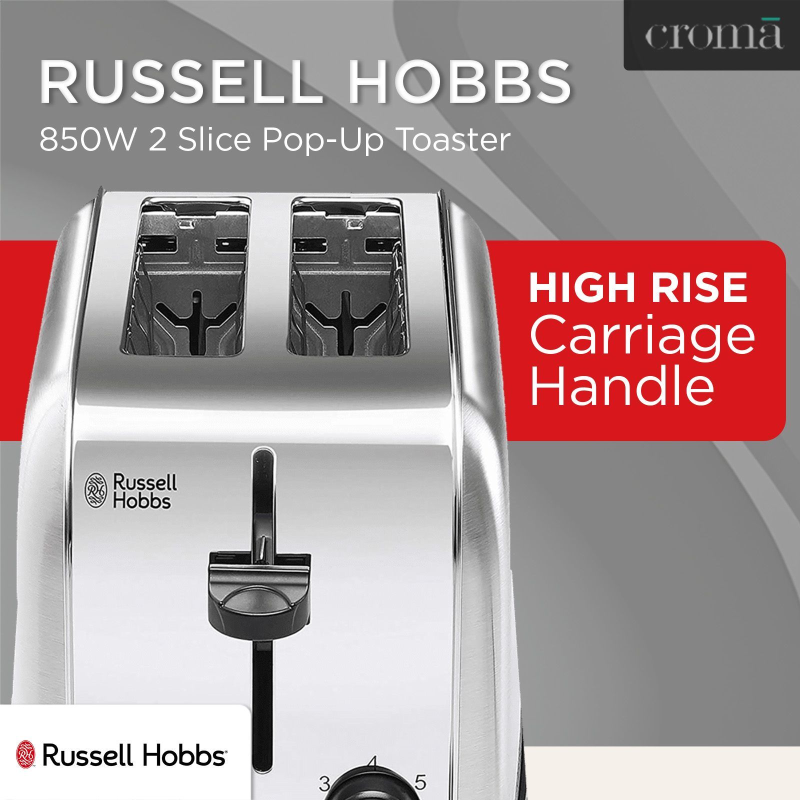Russell Hobbs Futura 850W 2 Slice Pop-Up Toaster with Removable Crumb Tray (Silver) Russell Hobbs Futura 850W 2 Slice Pop-Up Toaster with Removable Crumb Tray (Silver)_13