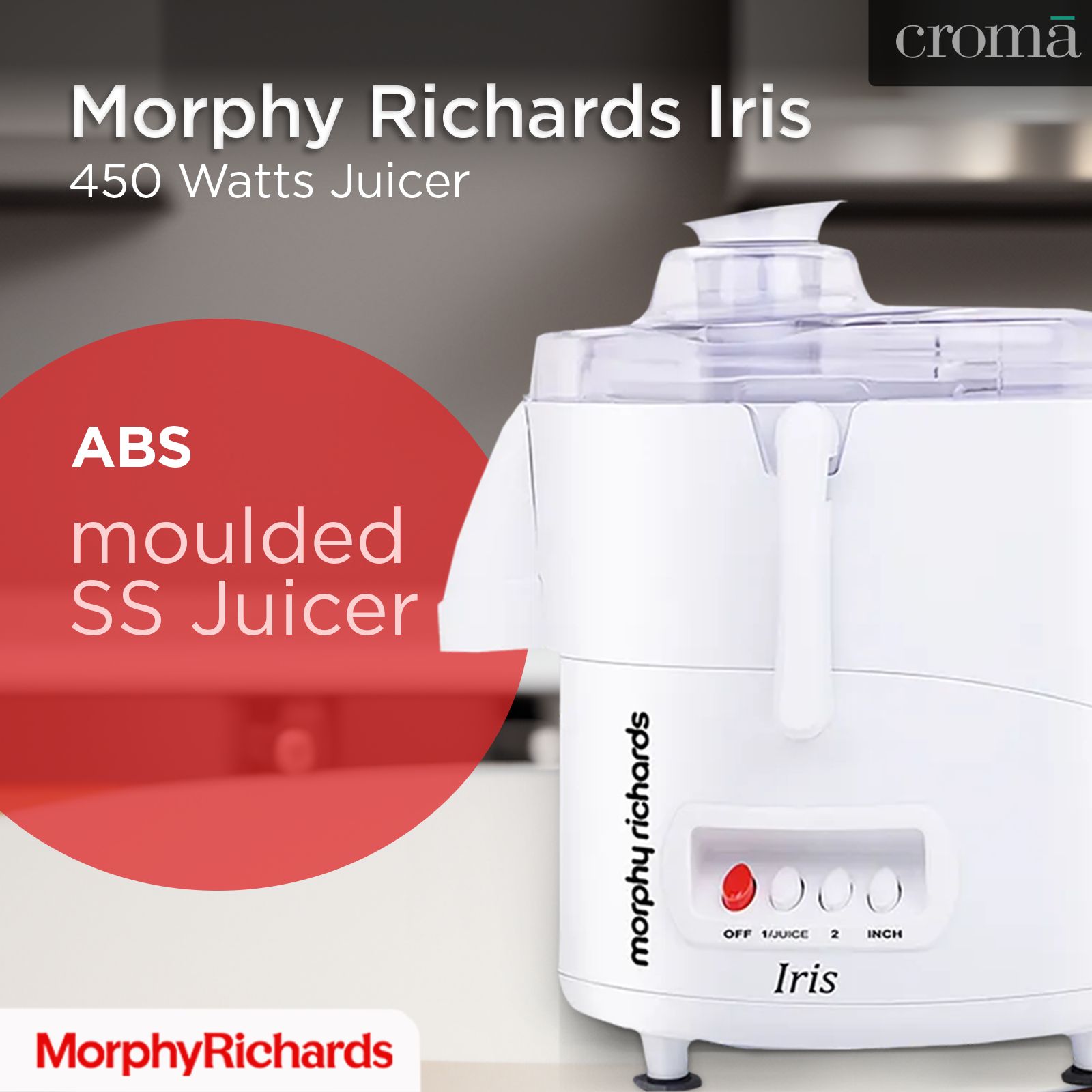 morphy richards Iris Juicer 450 Watts Juicer (Overload Protector, White)_7