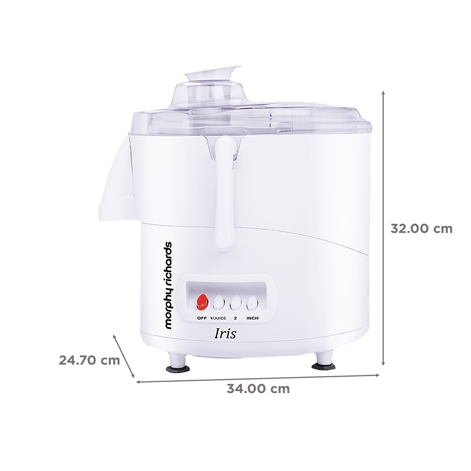 morphy richards Iris Juicer 450 Watts Juicer (Overload Protector, White)_3