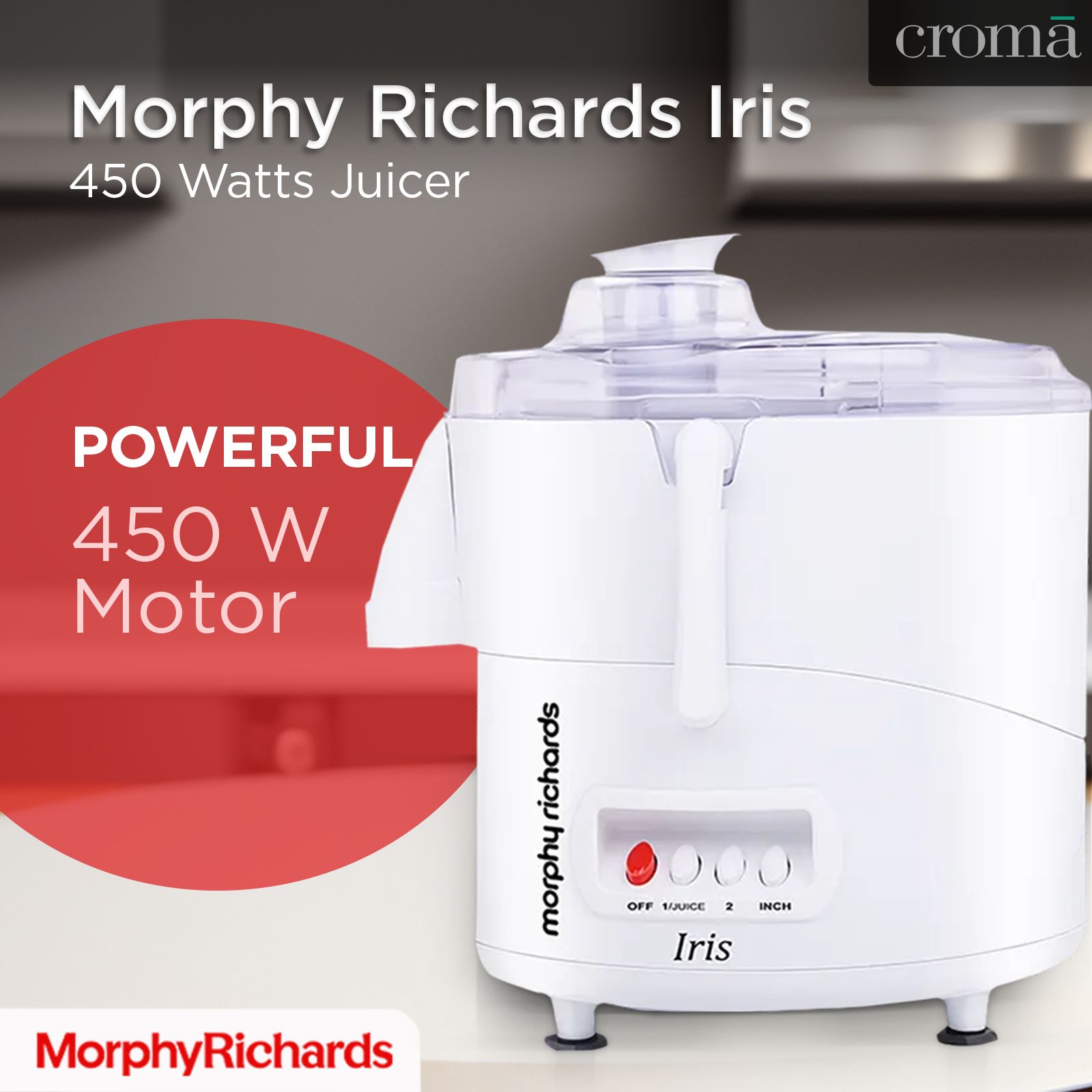 morphy richards Iris Juicer 450 Watts Juicer (Overload Protector, White)_4