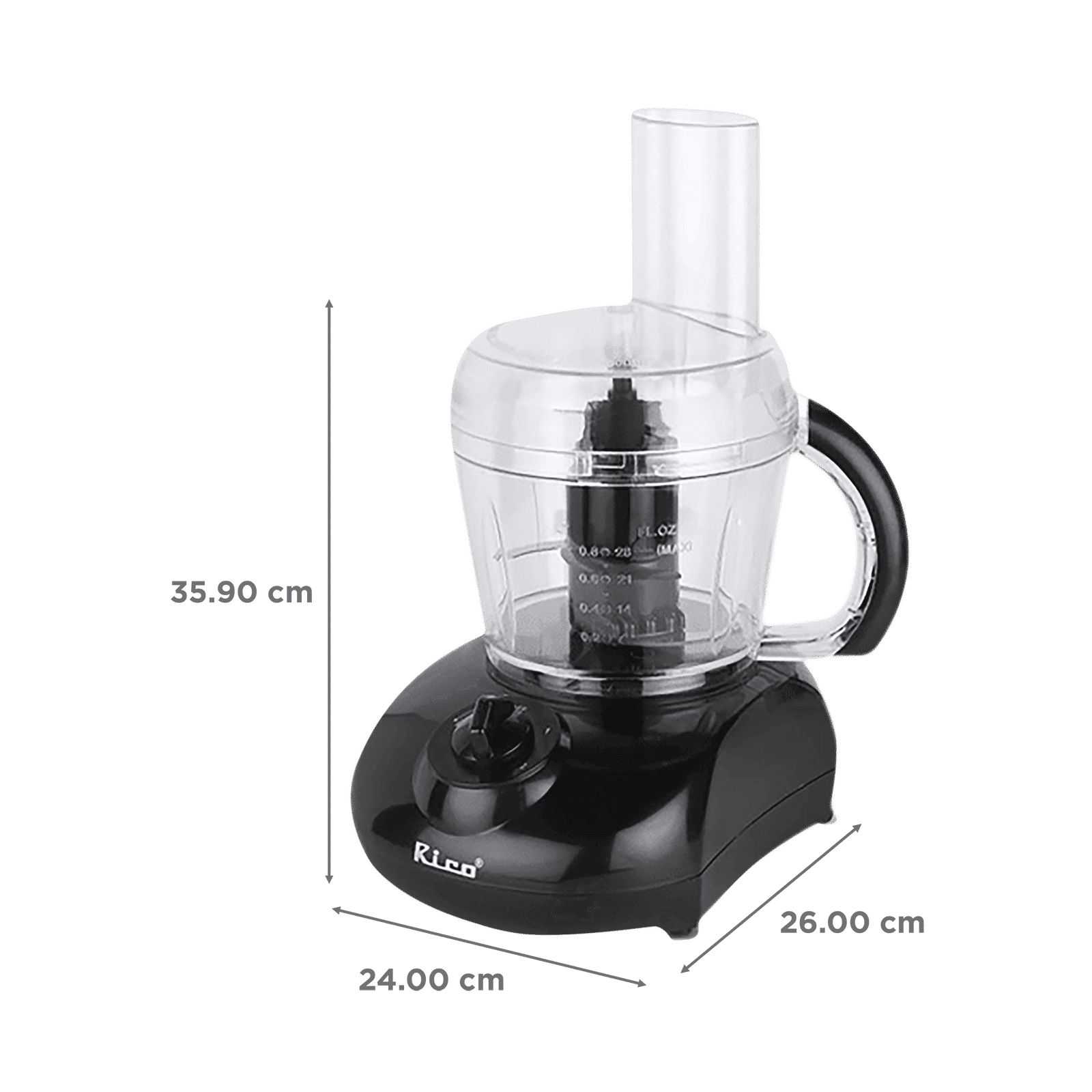 Rico 400 Watt Food Processor with 3 Blades (Black) Rico 400 Watt Food Processor with 3 Blades (Black)_3