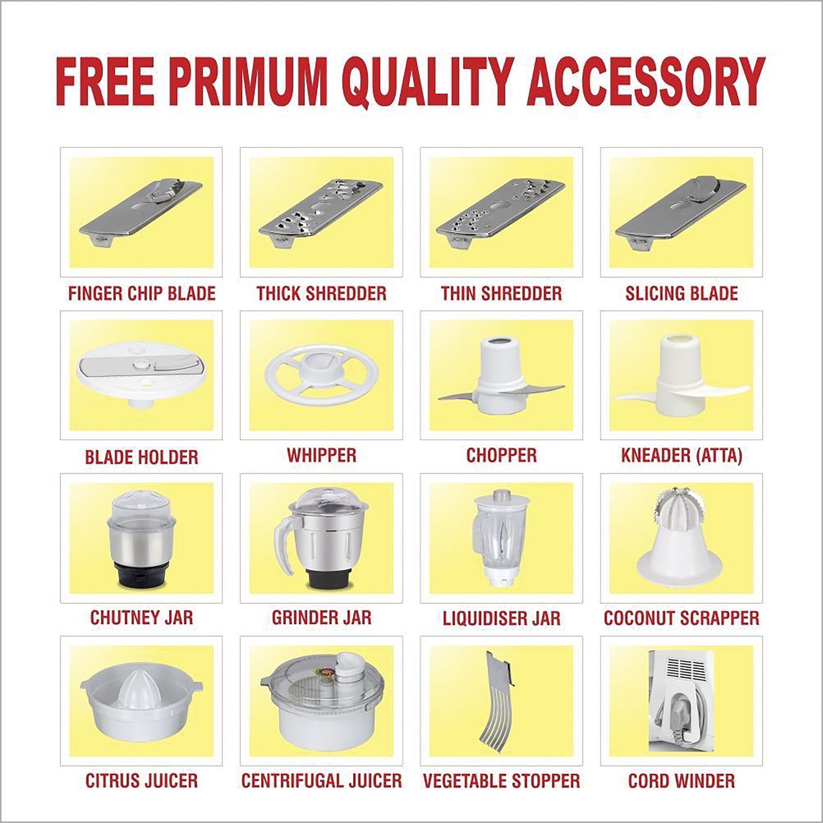 Rico 700 Watt Food Processor with 2 Blades (White)_9