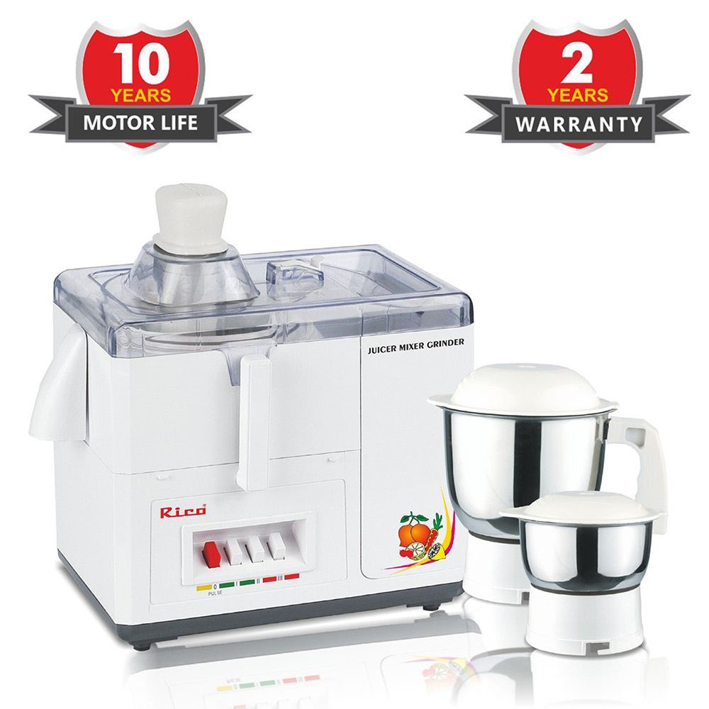 Rico 550 Watt 2 Jars Juicer Mixer Grinder (18000 RPM, Super Powerful Motor, White)_11
