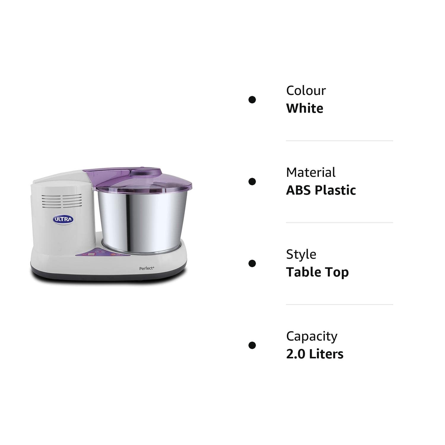 ELGI Ultra Perfect+ 2 Litres 2 Stones Wet Grinder (Shock Proof, Fortune White) ELGI Ultra Perfect+ 2 Litres 2 Stones Wet Grinder (Shock Proof, Fortune White)_12