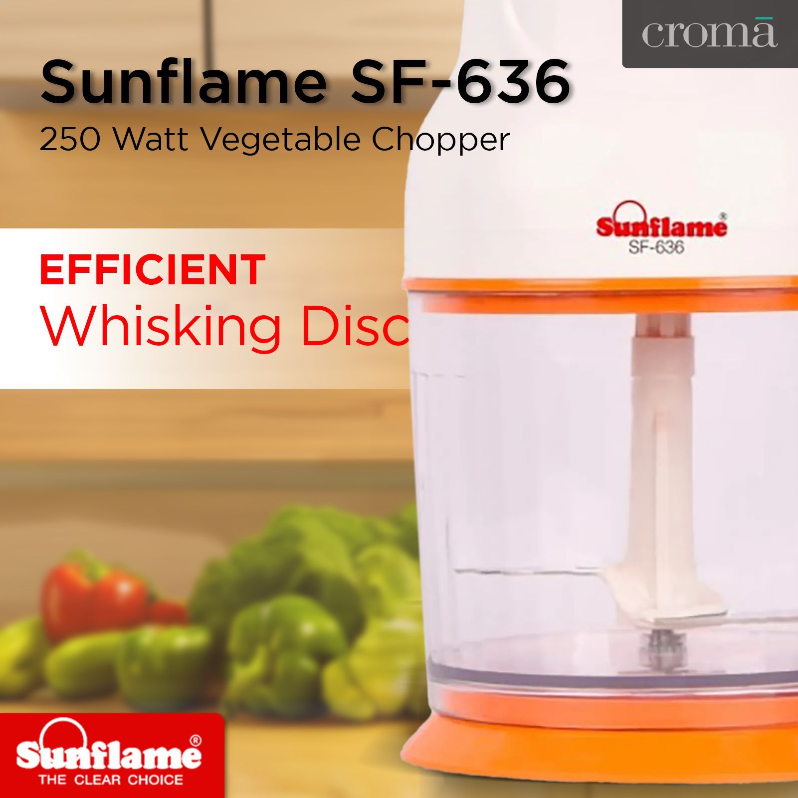 Sunflame SF-636 250 Watt Vegetable Chopper (White)_6