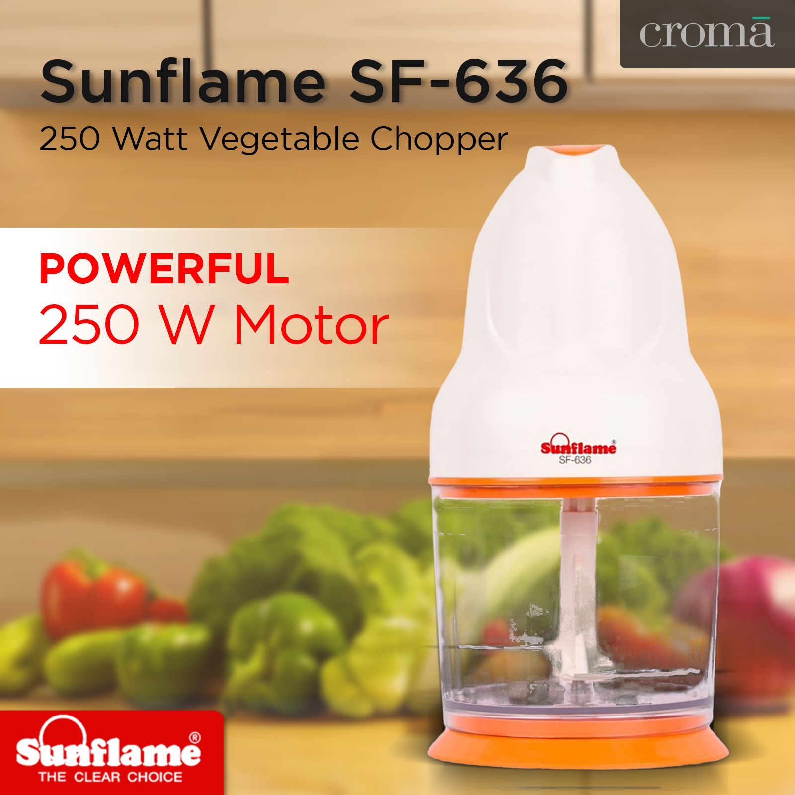 Sunflame SF-636 250 Watt Vegetable Chopper (White)_5