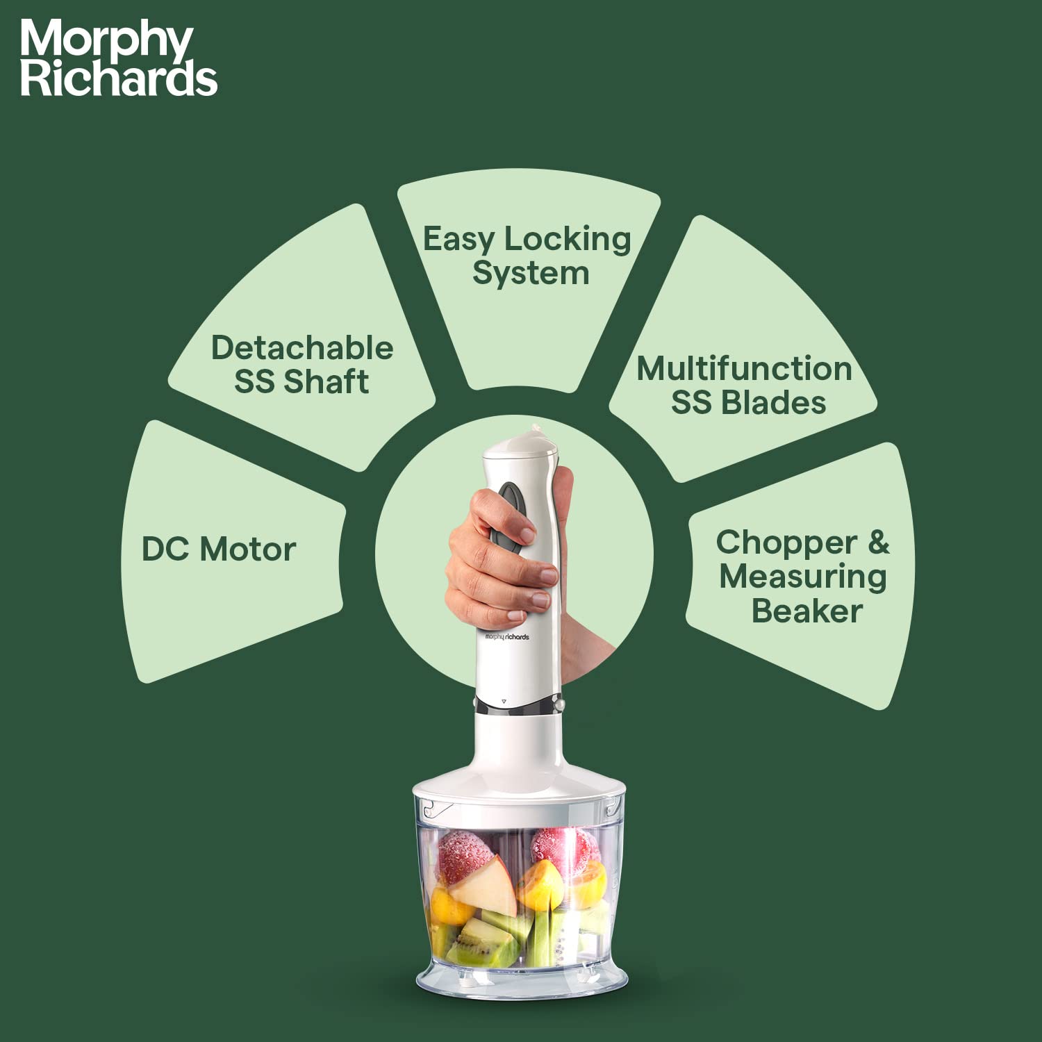 morphy richards HBCS 400 Watt 2 Speed Hand Blender with 2 Attachments (Easy Locking System, White)_15